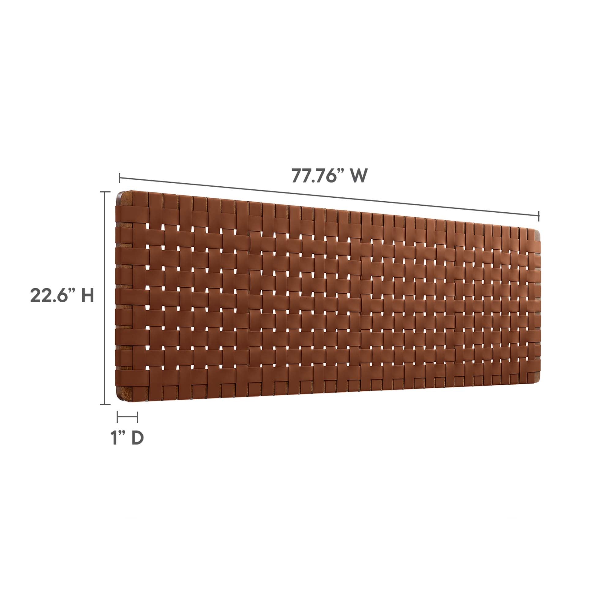 Modway Sparta Weave Wall-Mount Vegan Leather King Headboard