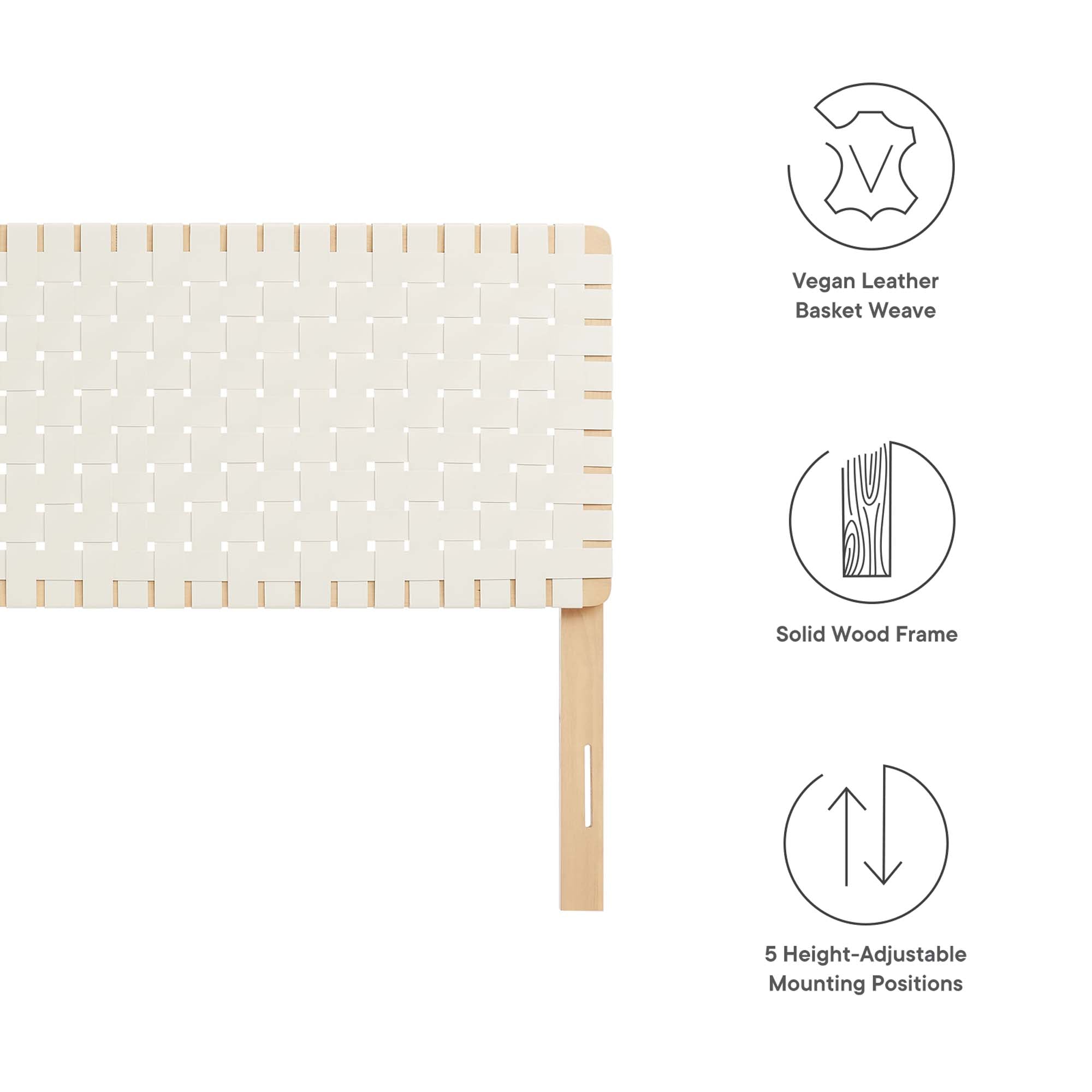 Modway Sparta Weave Vegan Leather King Headboard