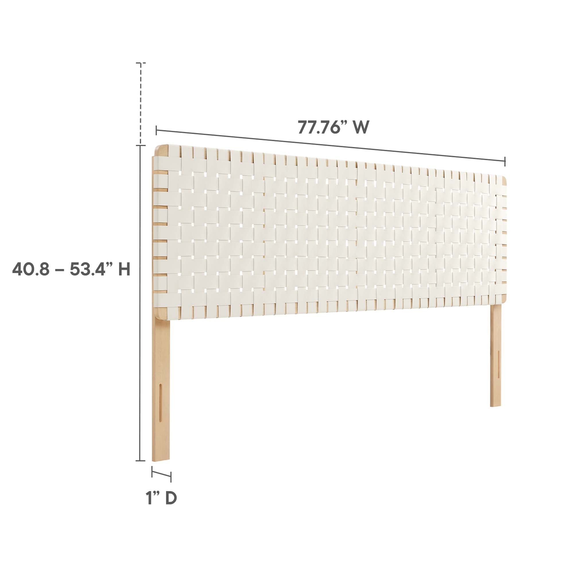 Modway Sparta Weave Vegan Leather King Headboard