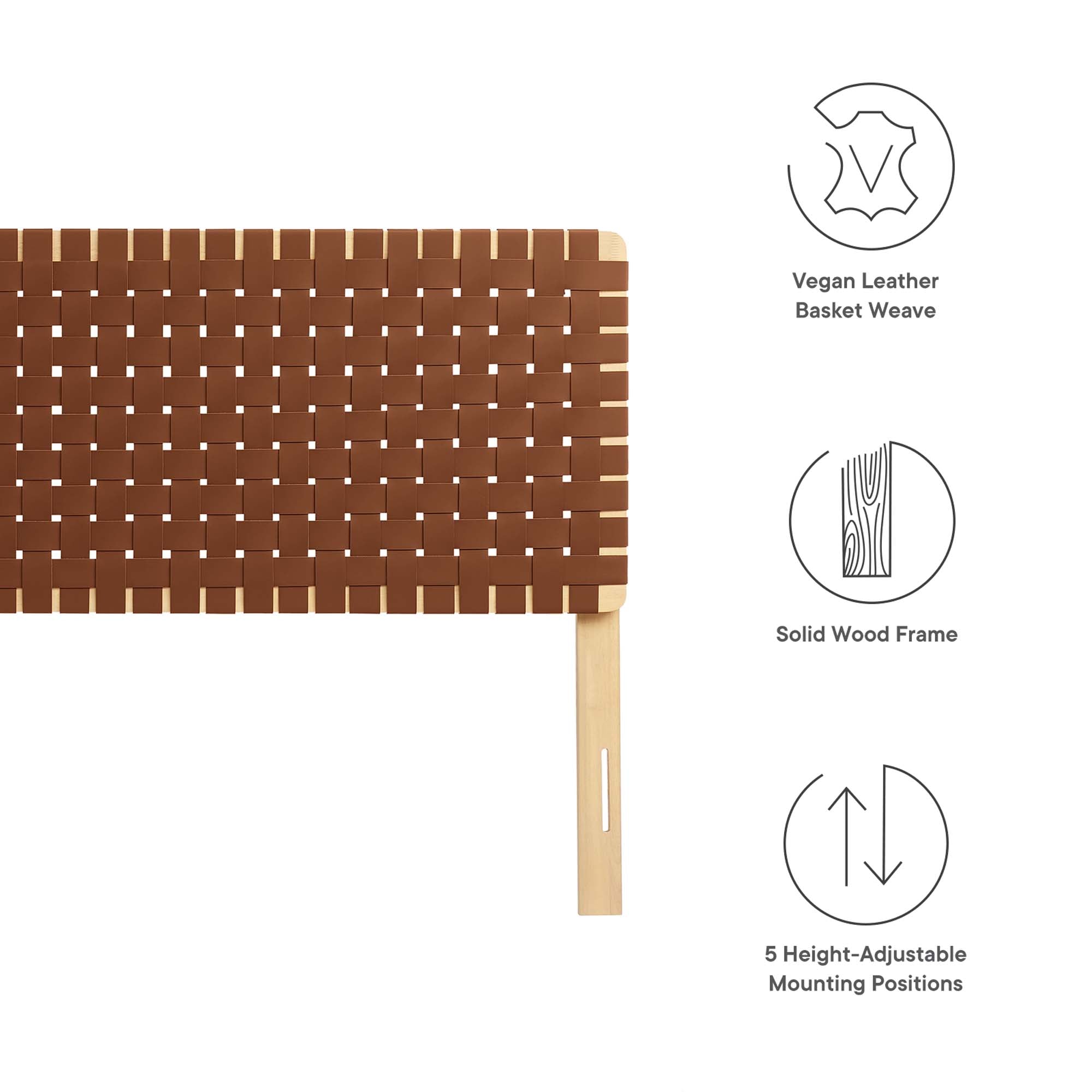 Modway Sparta Weave Vegan Leather King Headboard