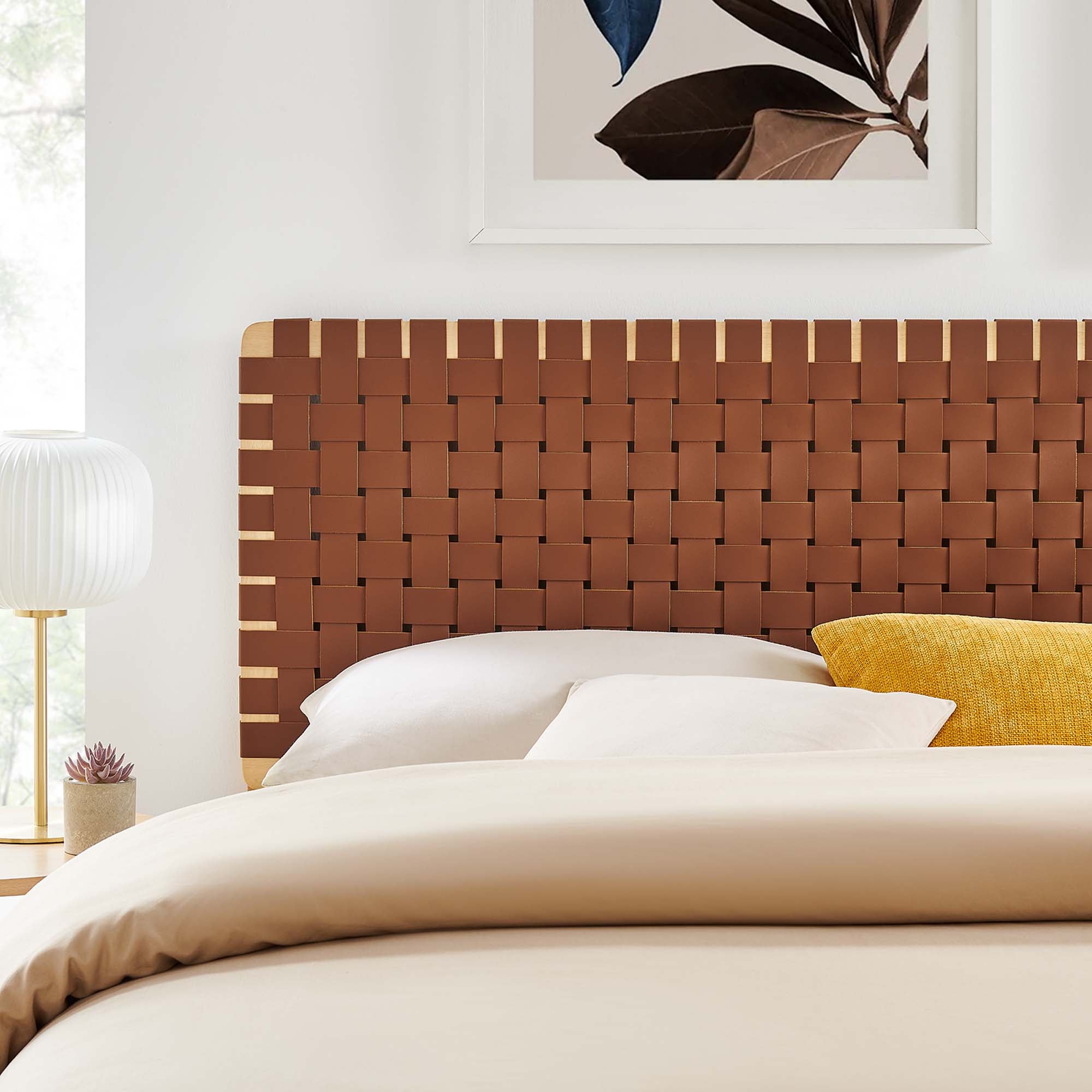 Modway Sparta Weave Vegan Leather King Headboard