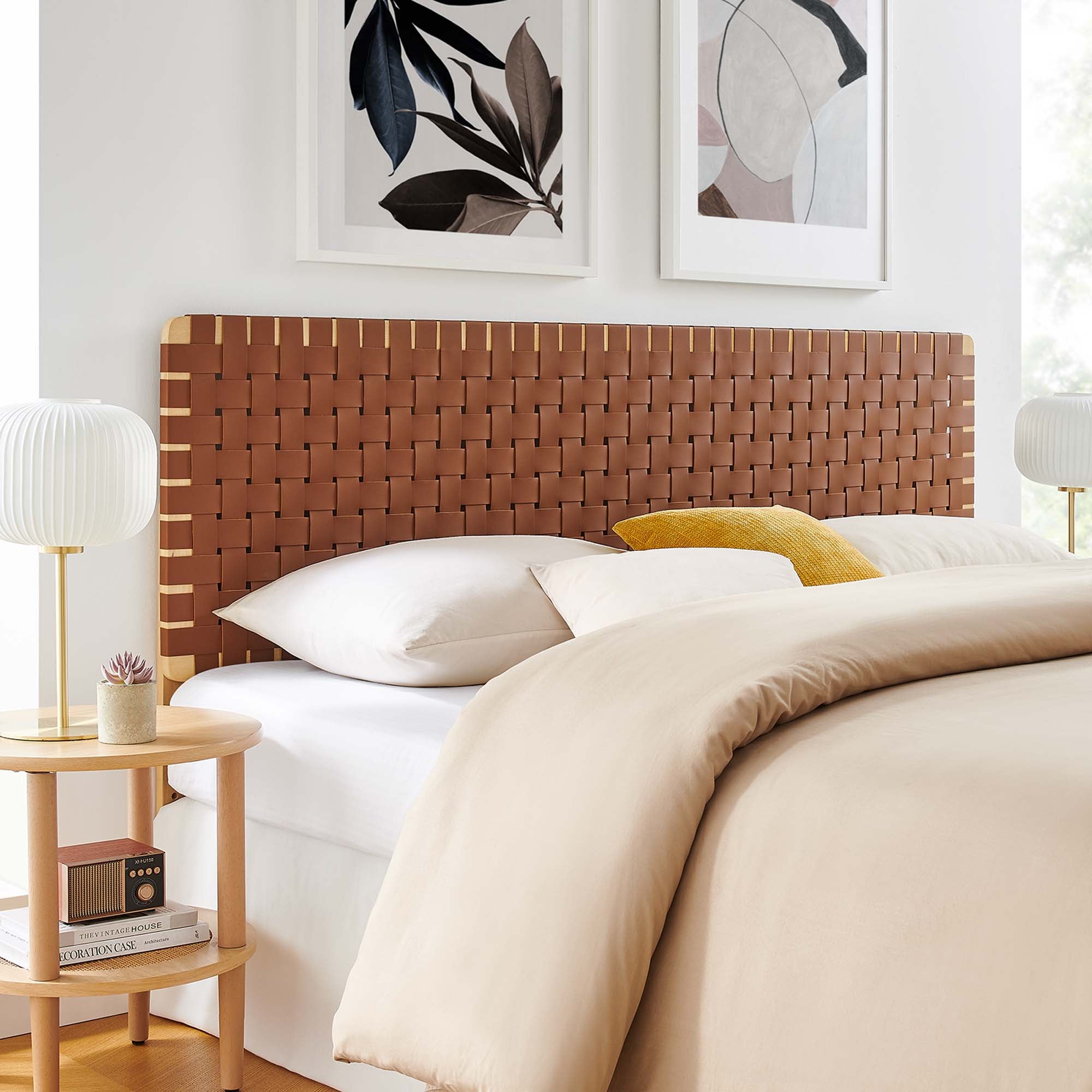 Modway Sparta Weave Vegan Leather King Headboard