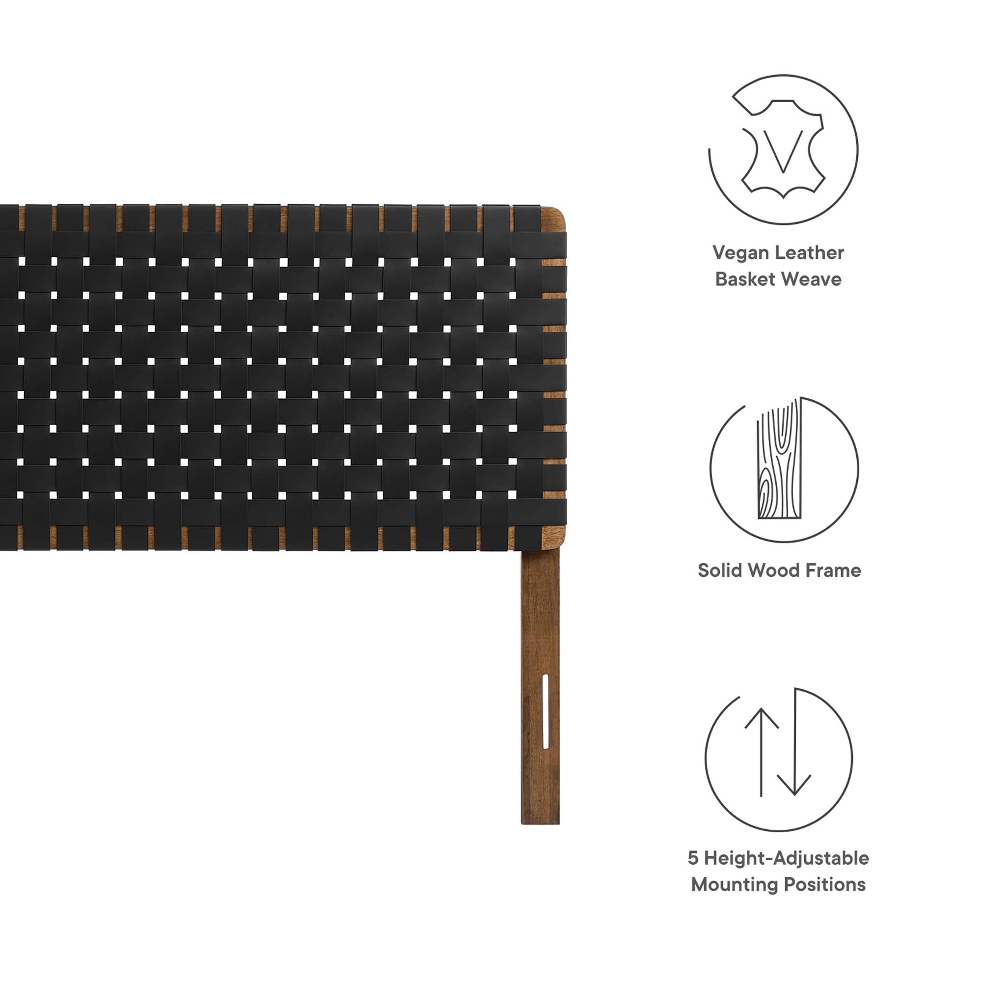 Modway Sparta Weave Vegan Leather King Headboard