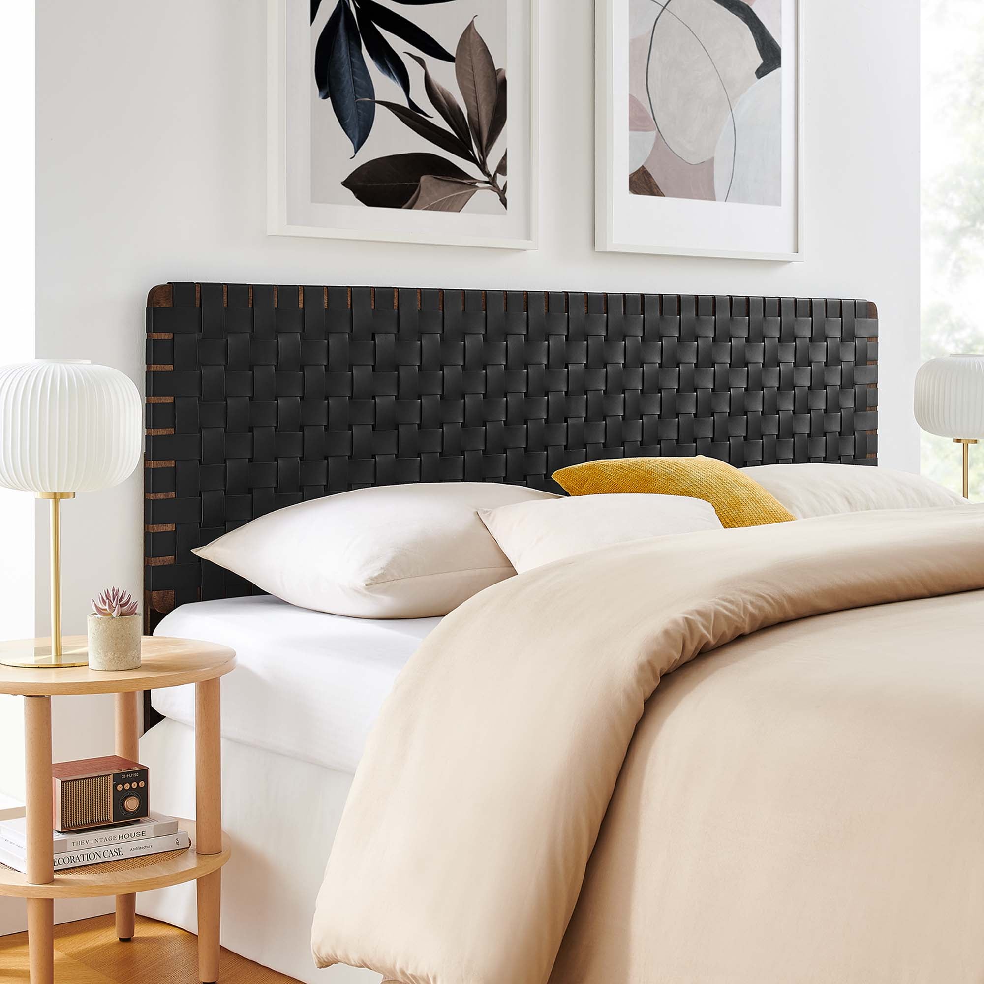 Modway Sparta Weave Vegan Leather King Headboard