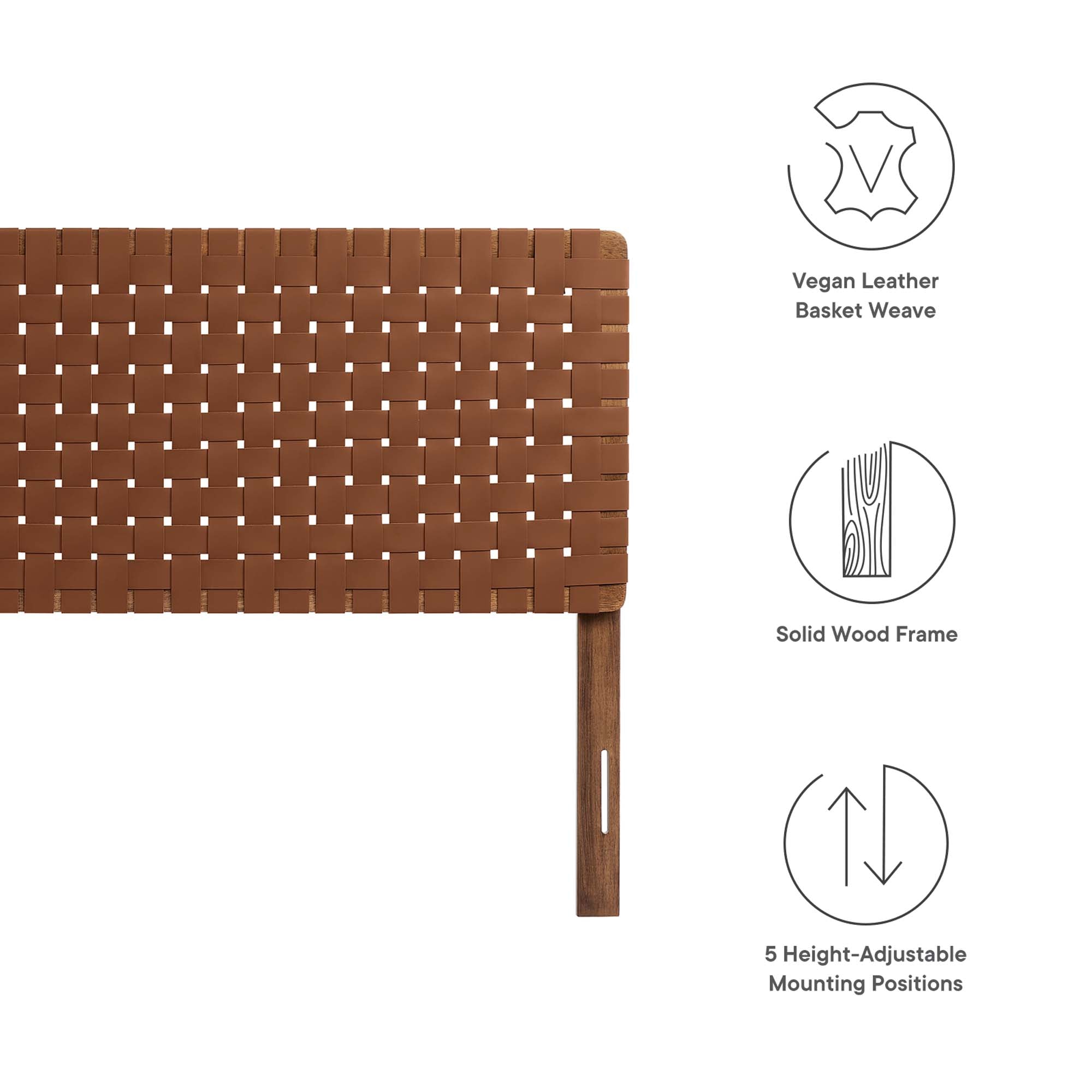 Modway Sparta Weave Vegan Leather King Headboard