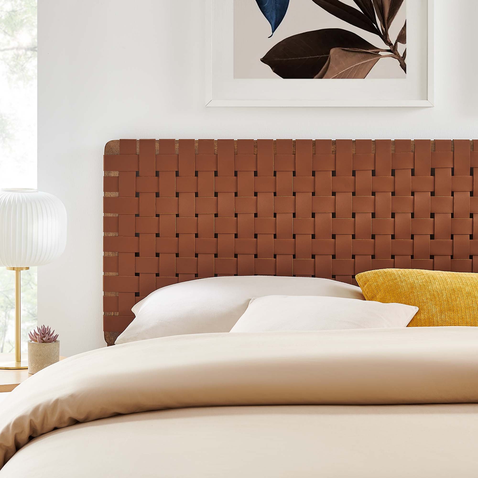 Modway Sparta Weave Vegan Leather King Headboard