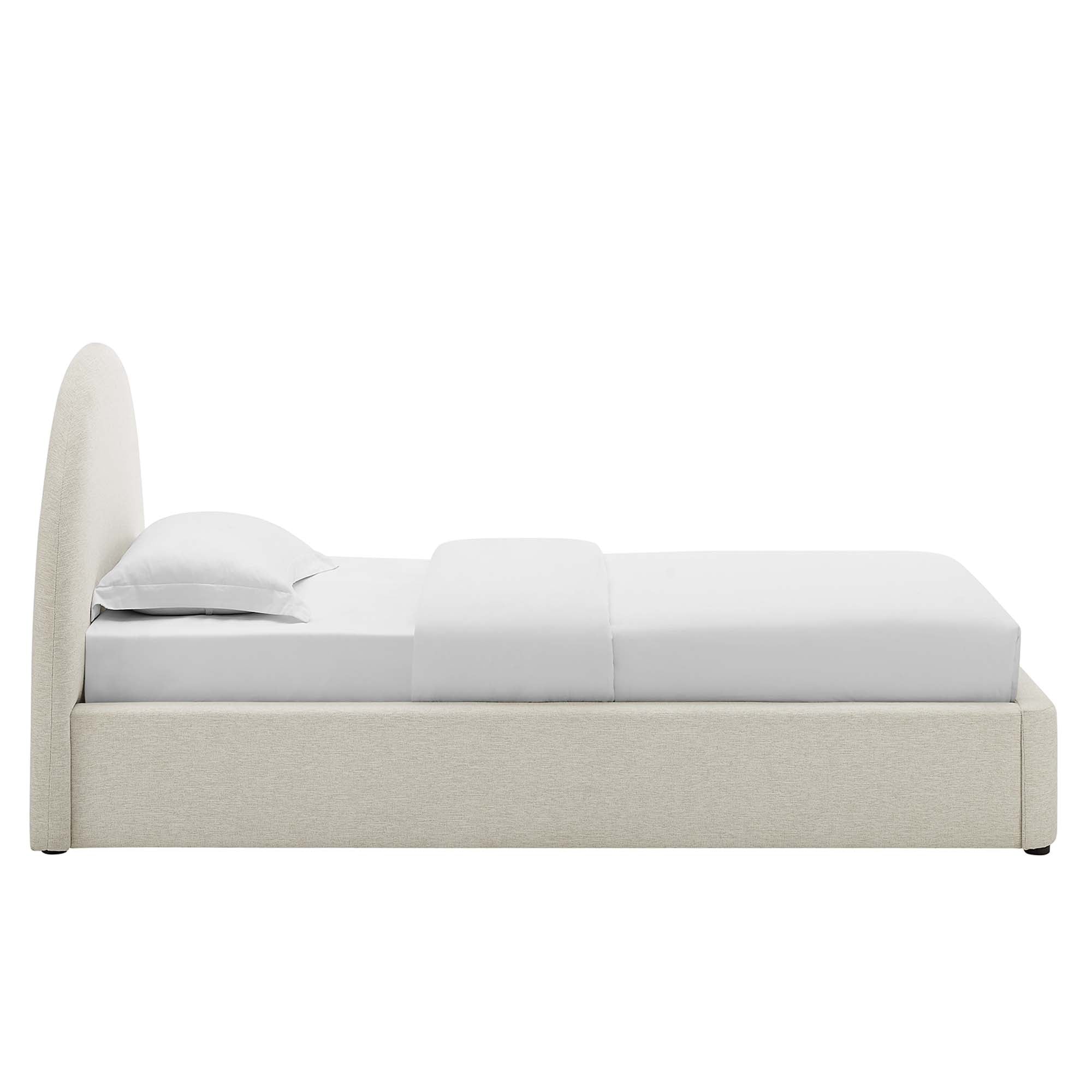 Modway Resort Upholstered Fabric Arched Round Twin Platform Bed