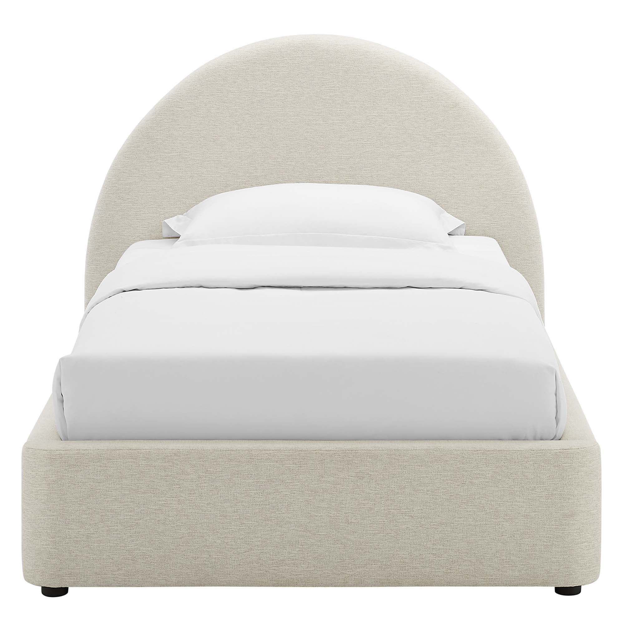 Modway Resort Upholstered Fabric Arched Round Twin Platform Bed