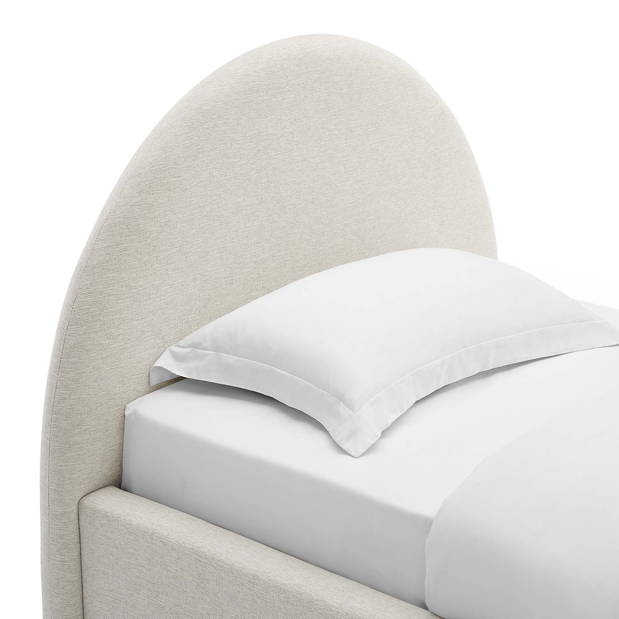 Modway Resort Upholstered Fabric Arched Round Twin Platform Bed