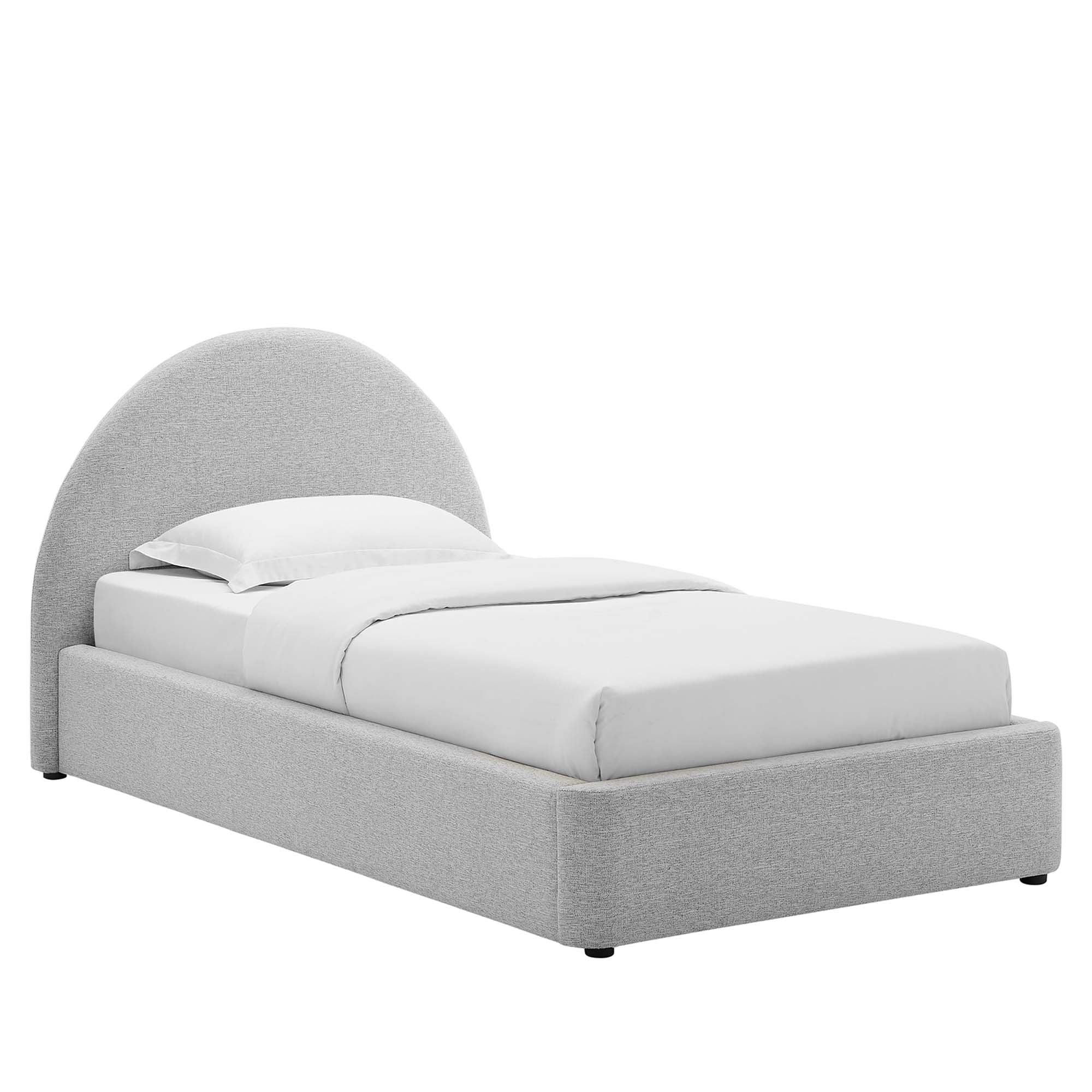 Modway Resort Upholstered Fabric Arched Round Twin Platform Bed