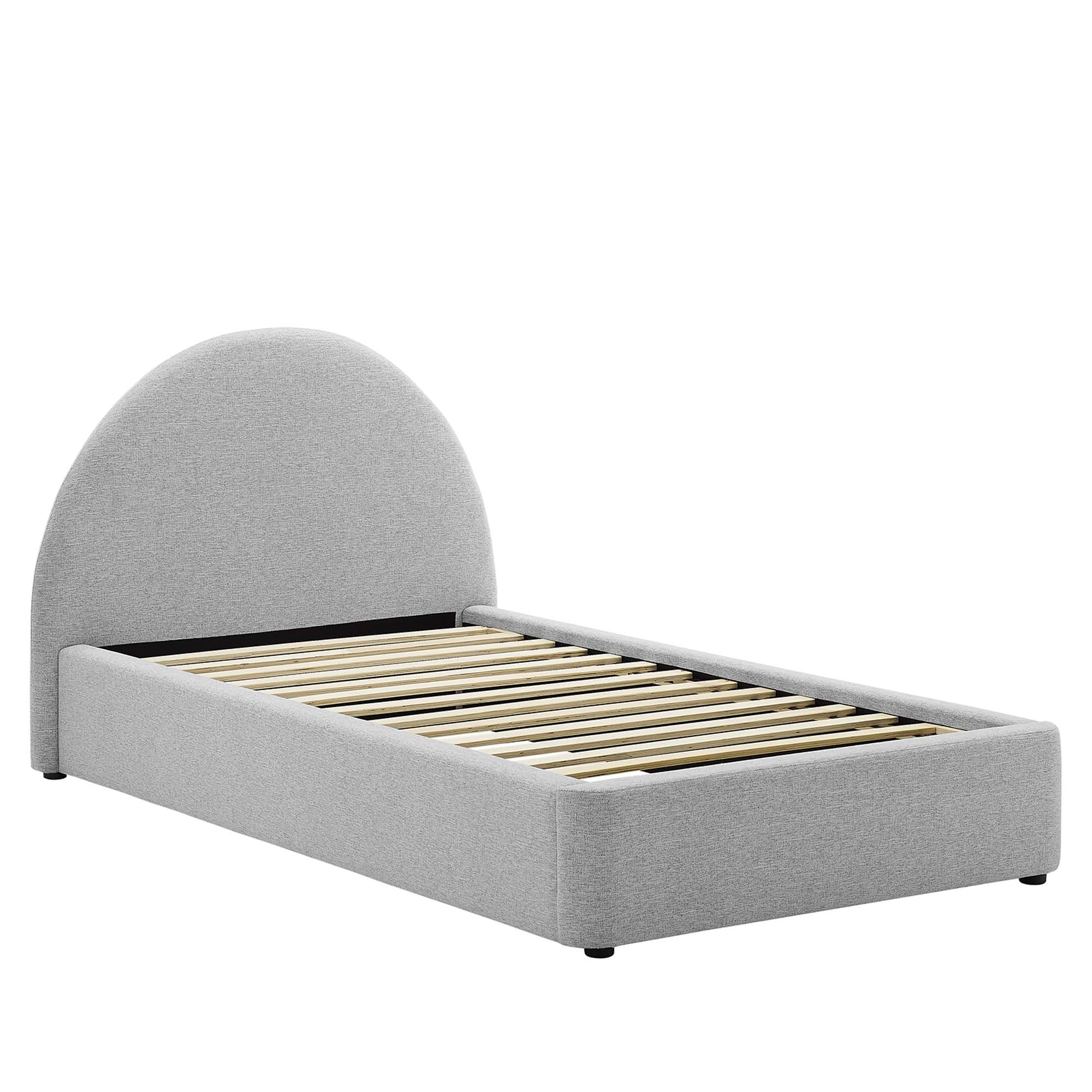 Modway Resort Upholstered Fabric Arched Round Twin Platform Bed