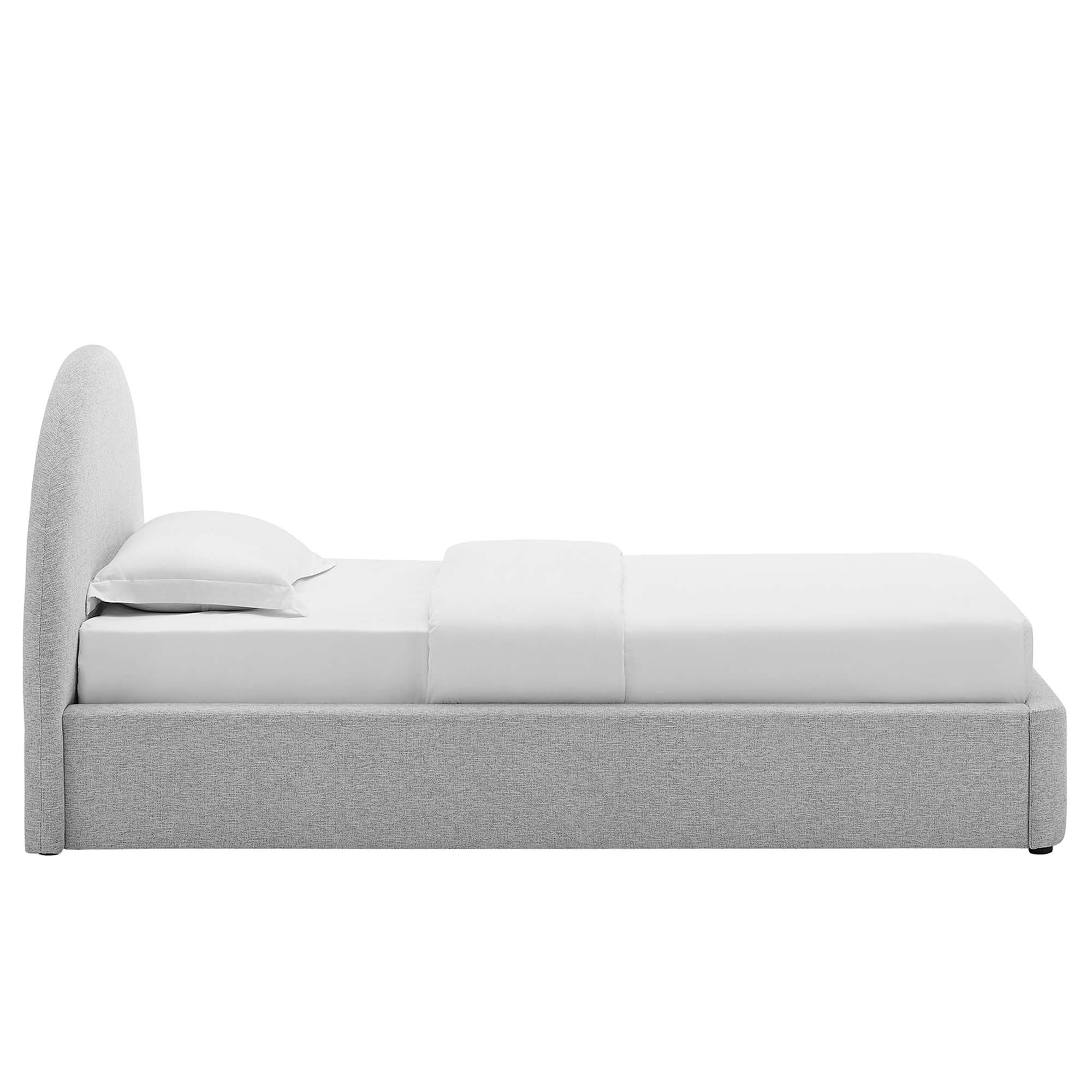 Modway Resort Upholstered Fabric Arched Round Twin Platform Bed