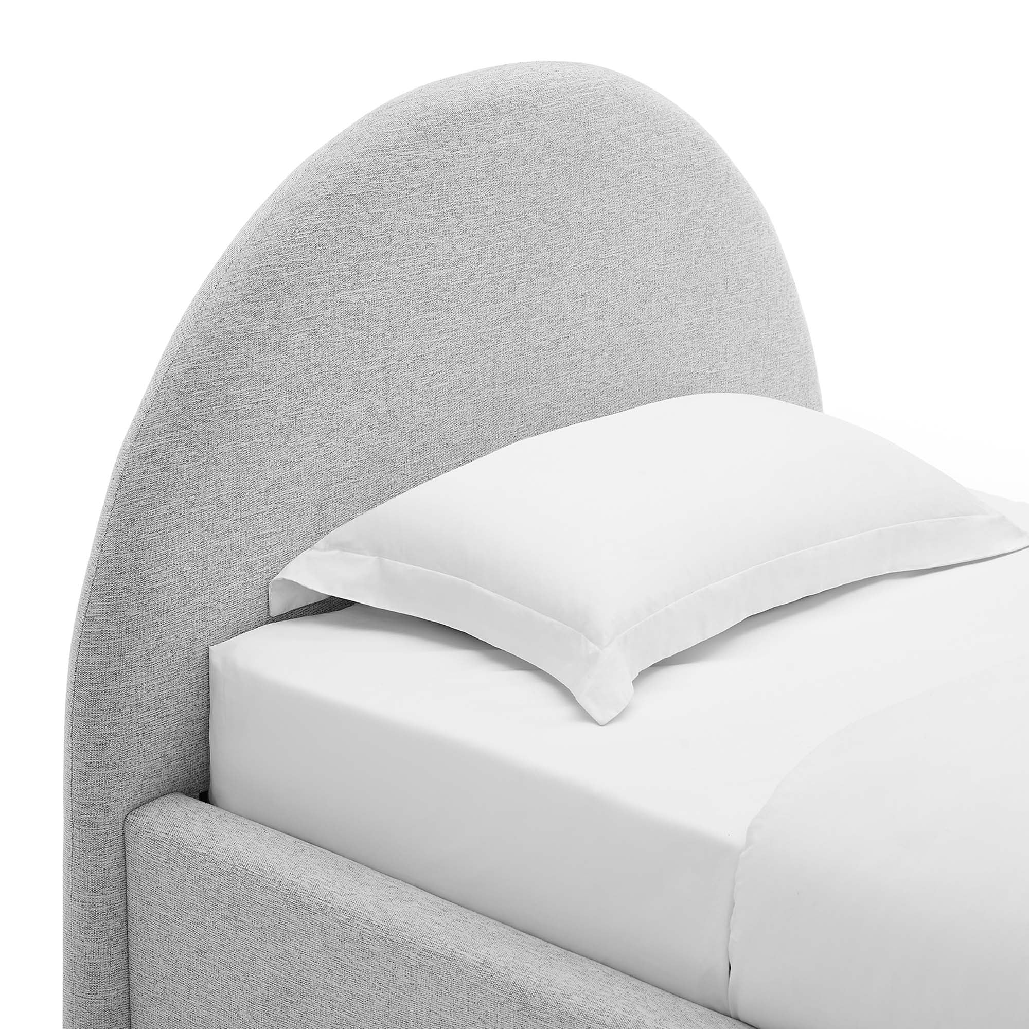 Modway Resort Upholstered Fabric Arched Round Twin Platform Bed