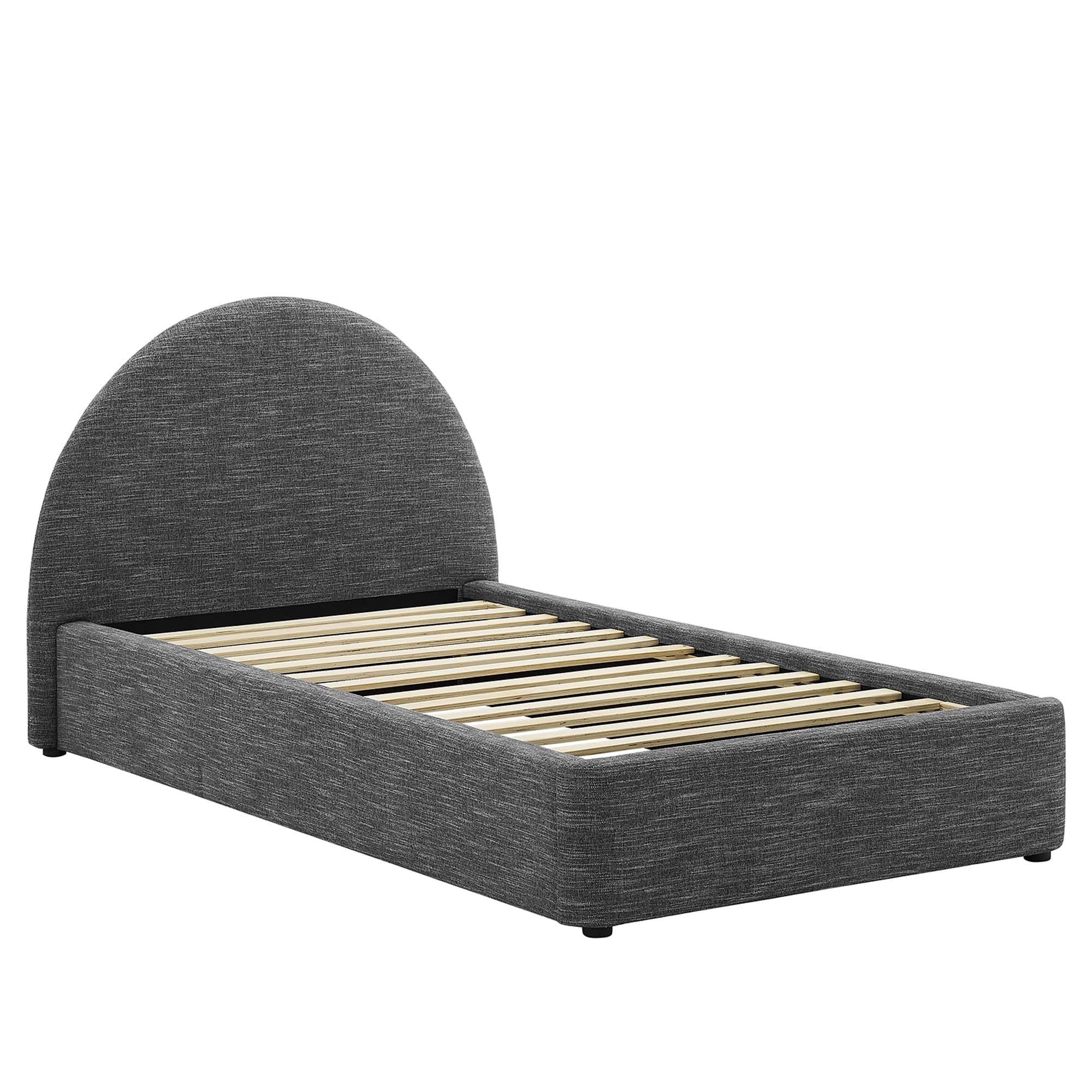 Modway Resort Upholstered Fabric Arched Round Twin Platform Bed