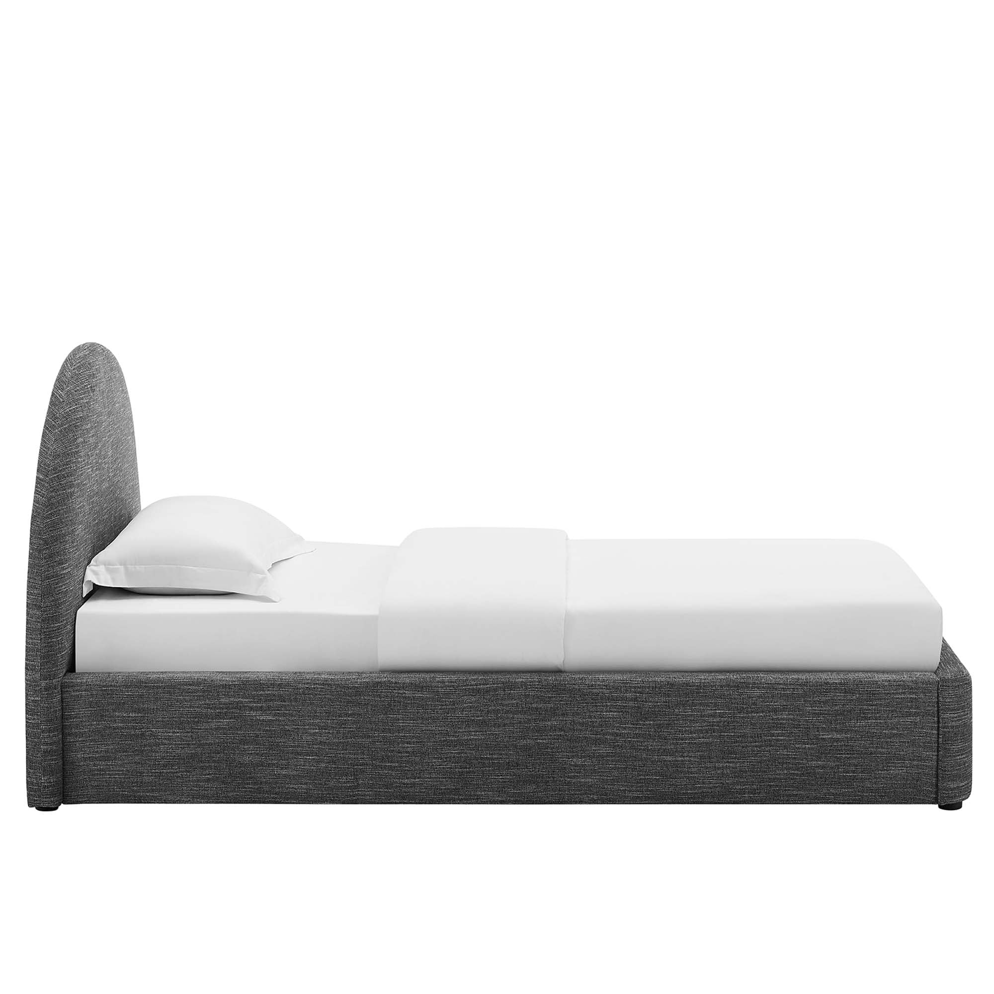 Modway Resort Upholstered Fabric Arched Round Twin Platform Bed