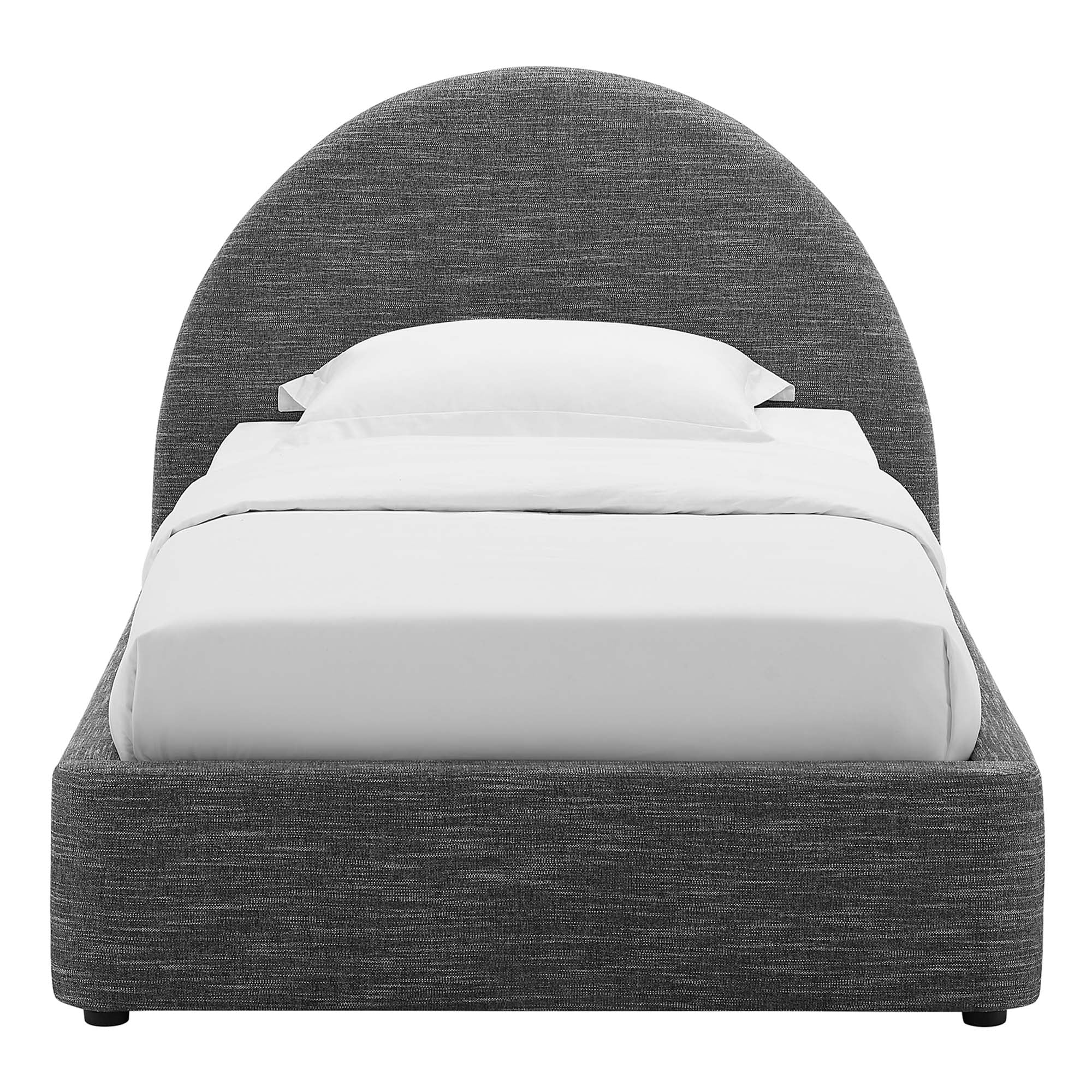 Modway Resort Upholstered Fabric Arched Round Twin Platform Bed