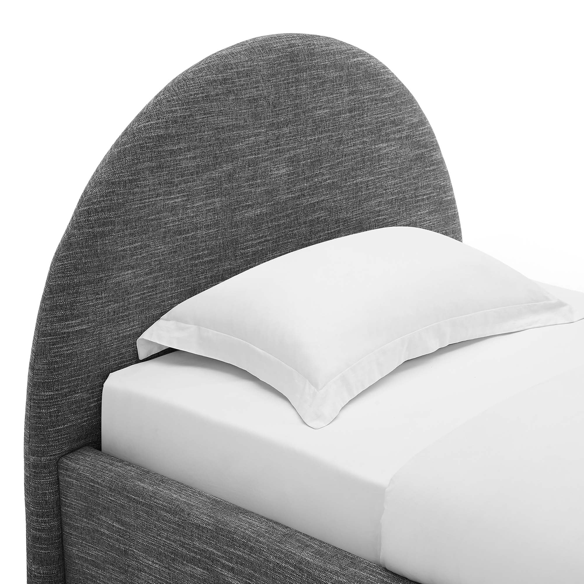 Modway Resort Upholstered Fabric Arched Round Twin Platform Bed