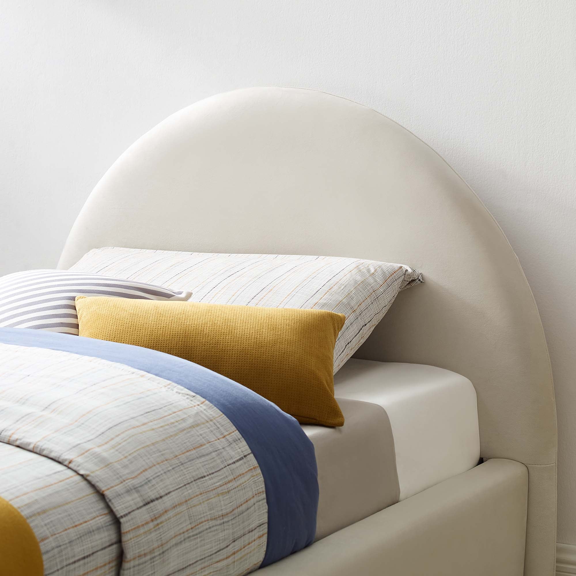 Modway Resort Performance Velvet Arched Round Twin Platform Bed