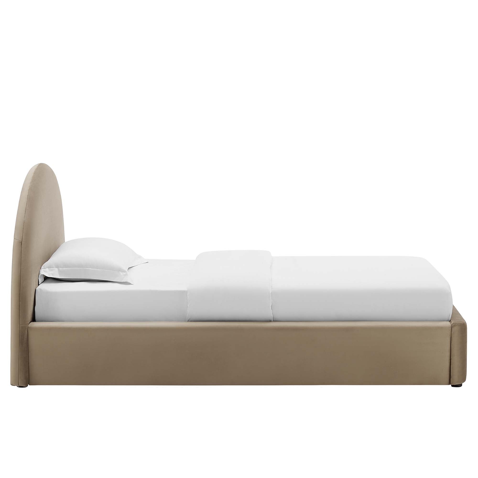 Modway Resort Performance Velvet Arched Round Twin Platform Bed