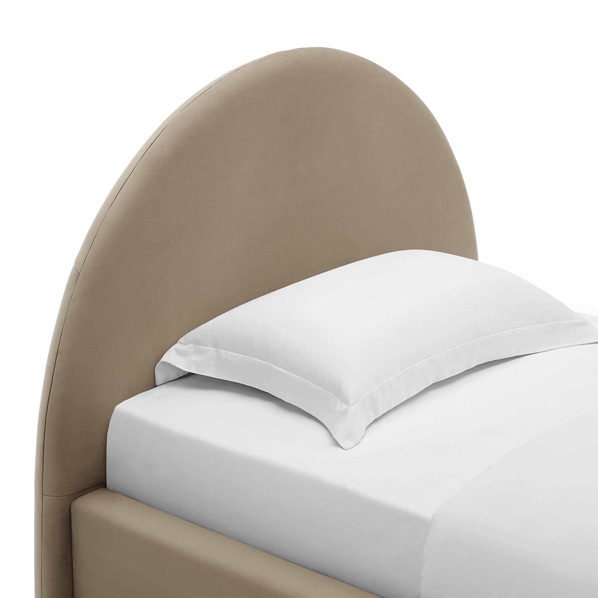 Modway Resort Performance Velvet Arched Round Twin Platform Bed