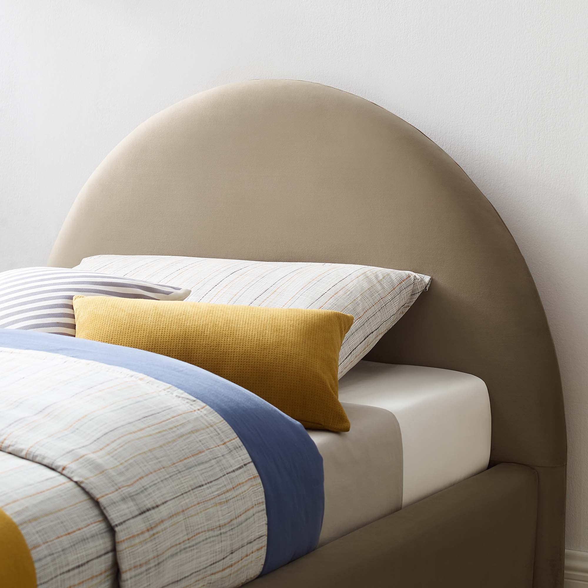 Modway Resort Performance Velvet Arched Round Twin Platform Bed