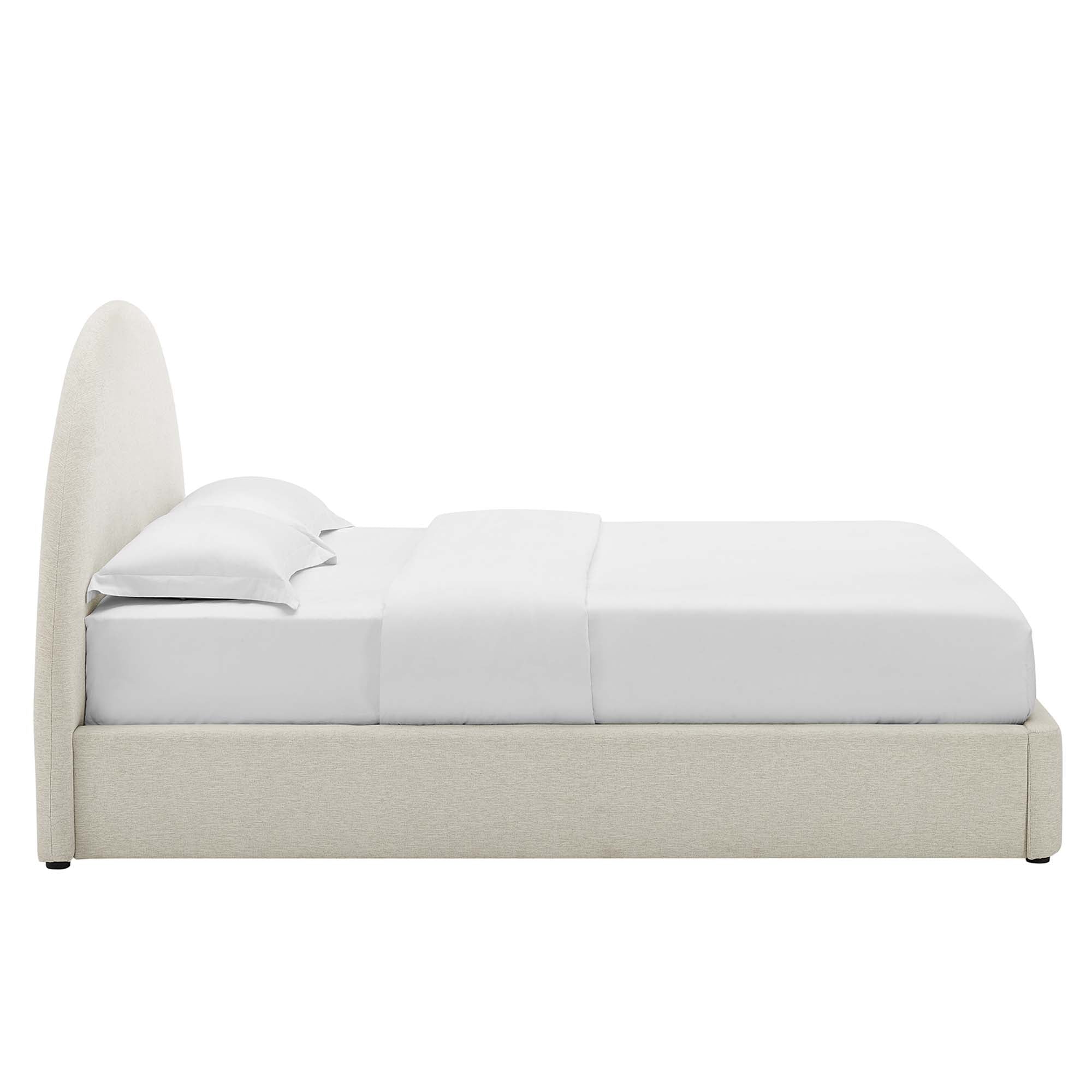Modway Resort Upholstered Fabric Arched Round Queen Platform Bed