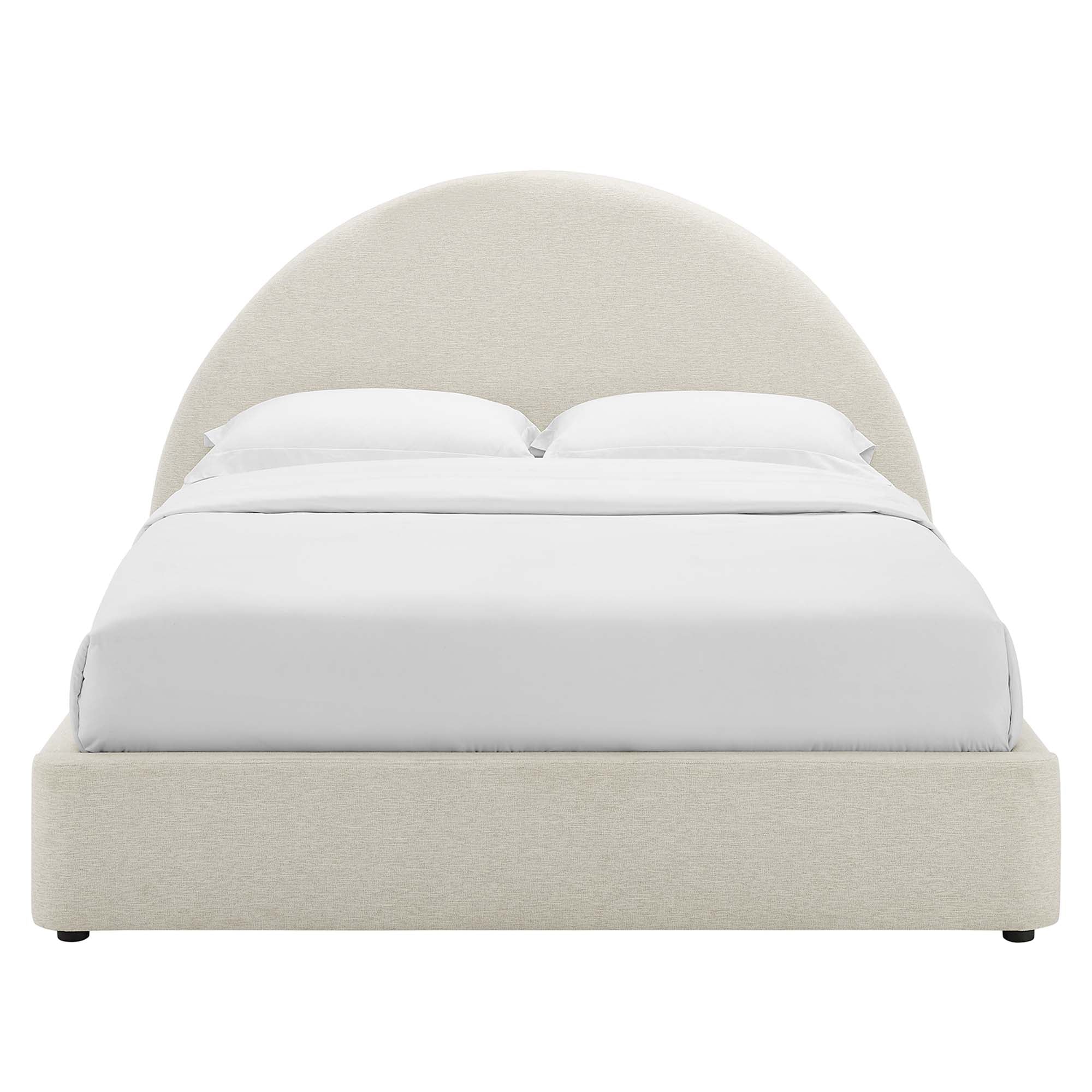 Modway Resort Upholstered Fabric Arched Round Queen Platform Bed