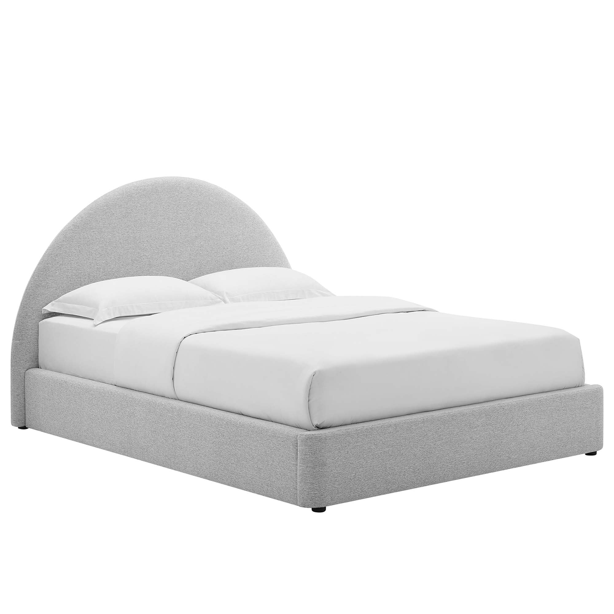 Modway Resort Upholstered Fabric Arched Round Queen Platform Bed