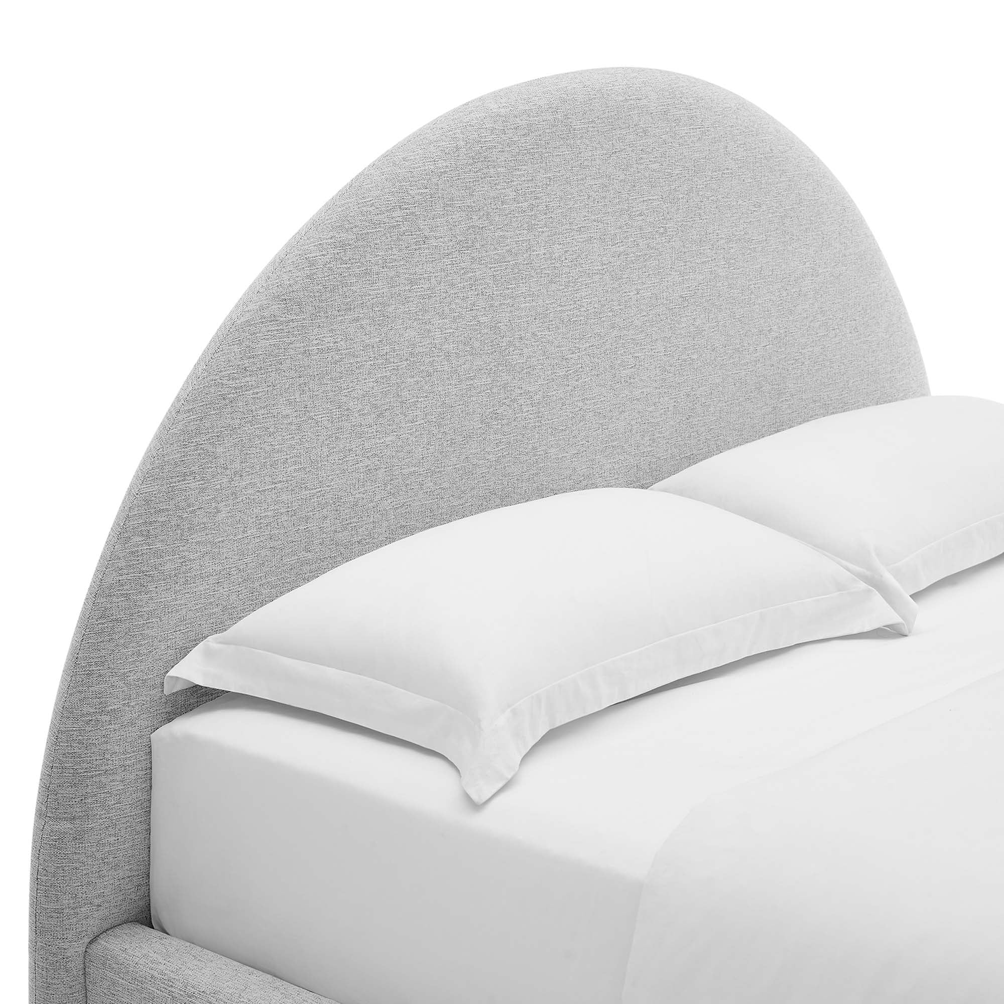 Modway Resort Upholstered Fabric Arched Round Queen Platform Bed