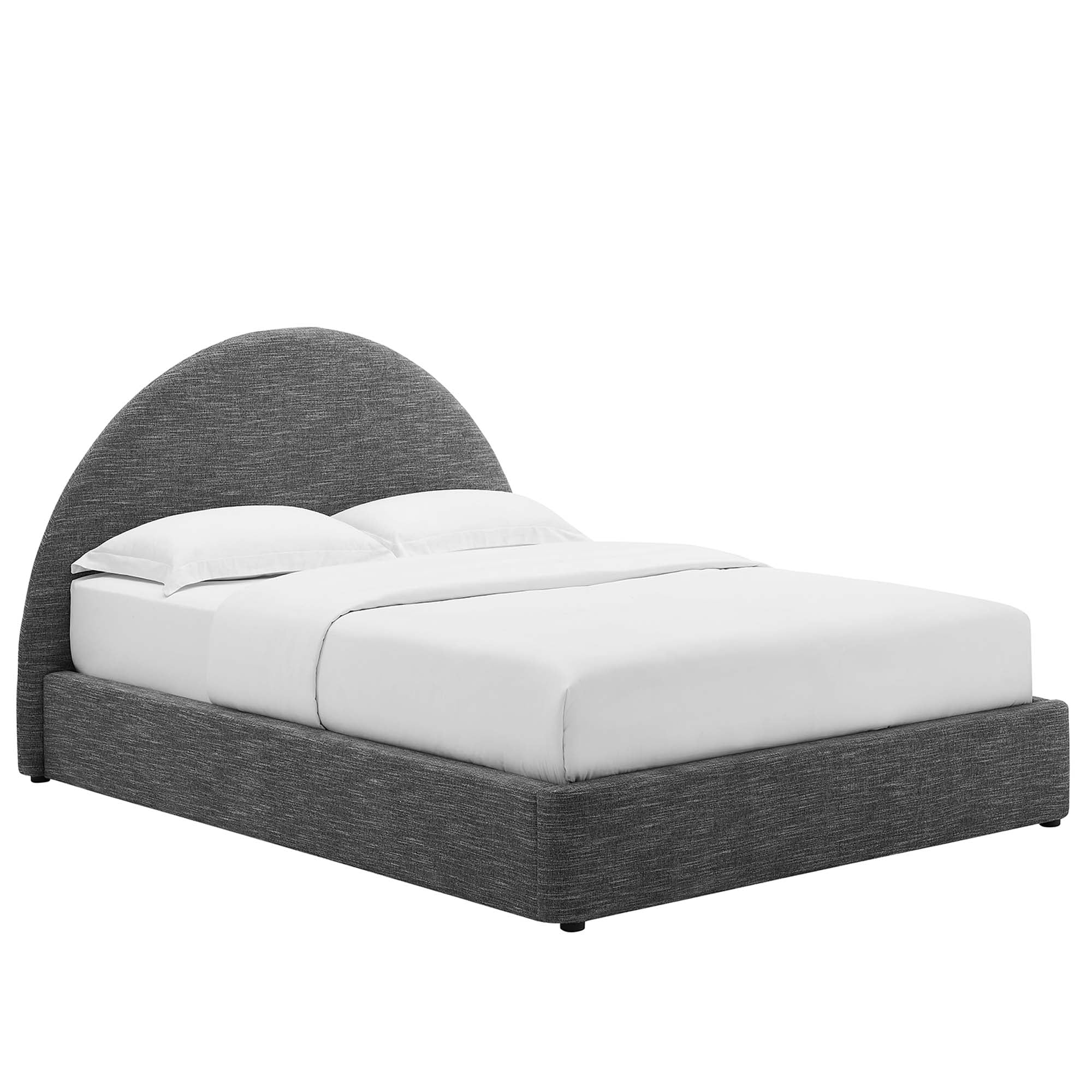 Modway Resort Upholstered Fabric Arched Round Queen Platform Bed