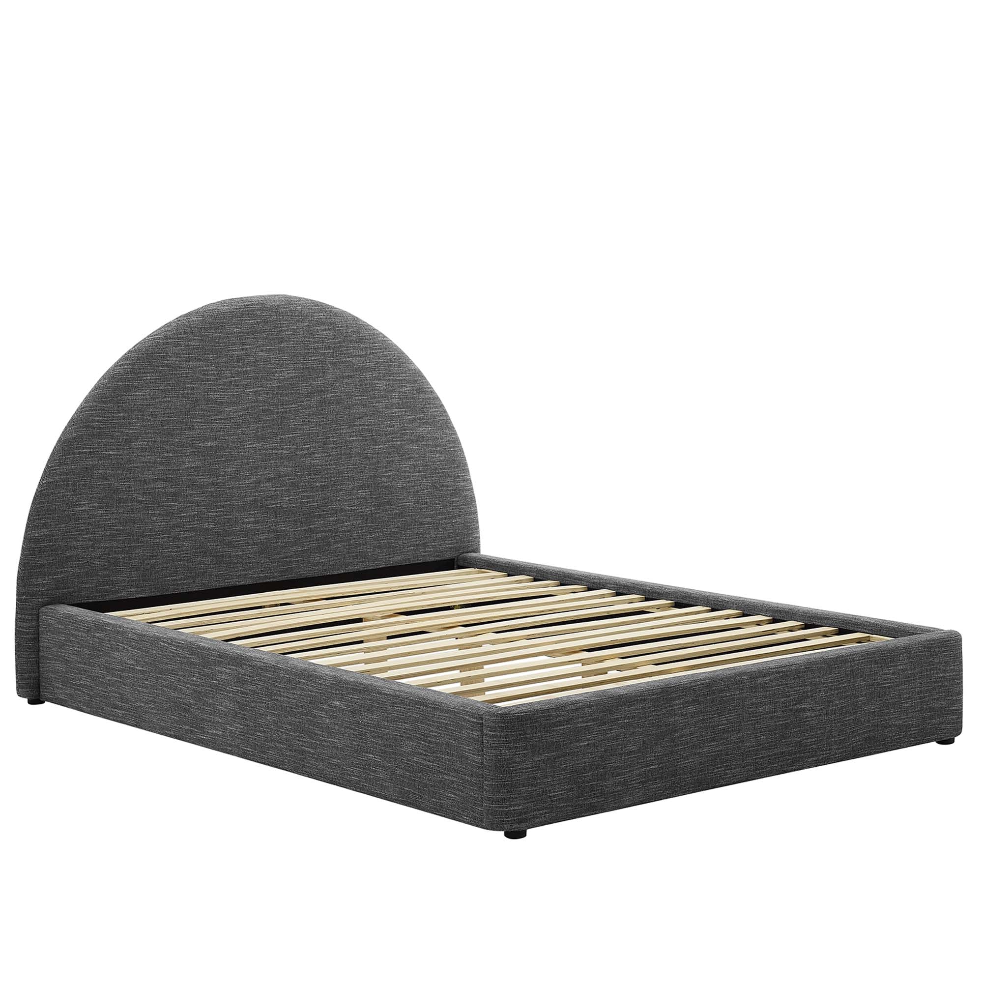 Modway Resort Upholstered Fabric Arched Round Queen Platform Bed