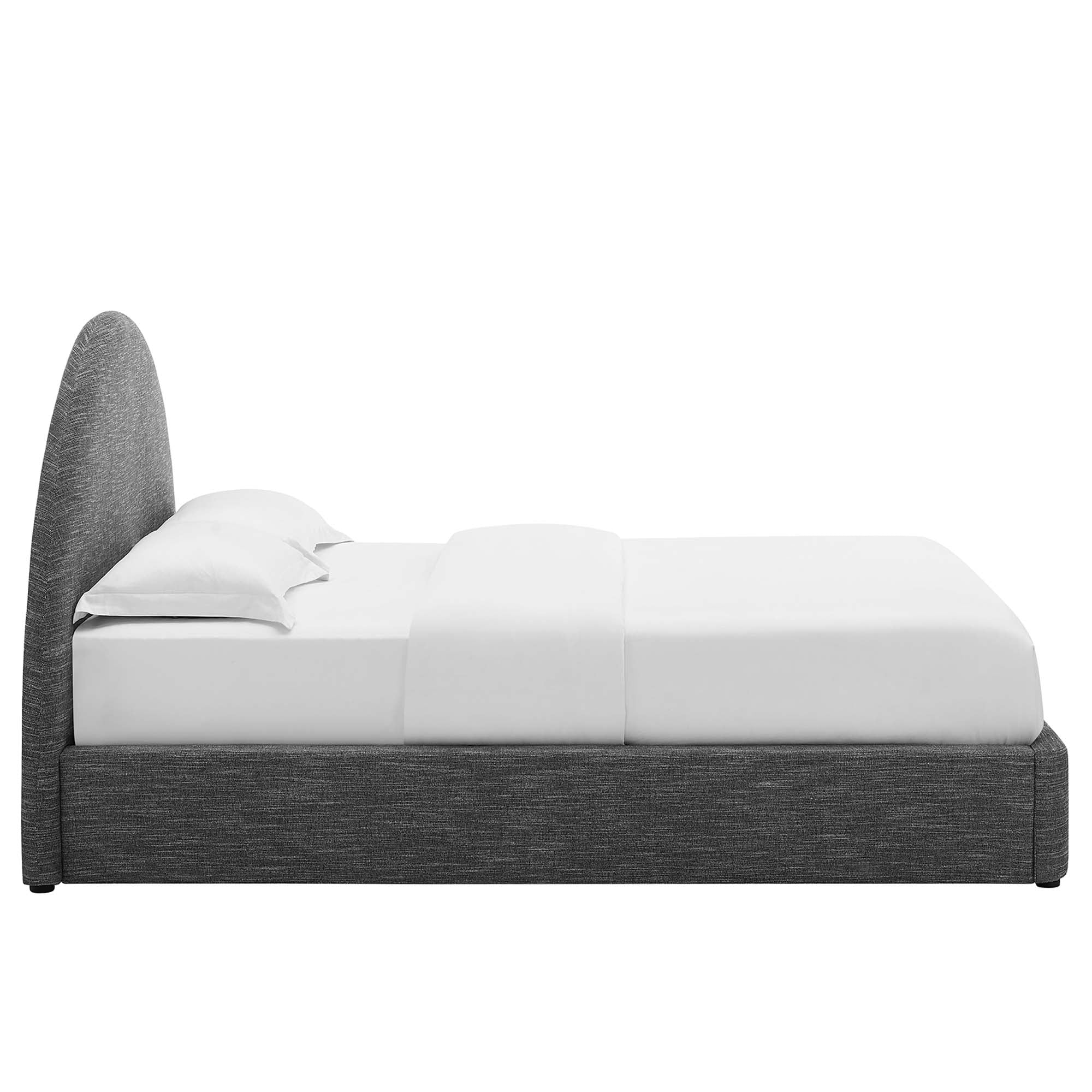 Modway Resort Upholstered Fabric Arched Round Queen Platform Bed