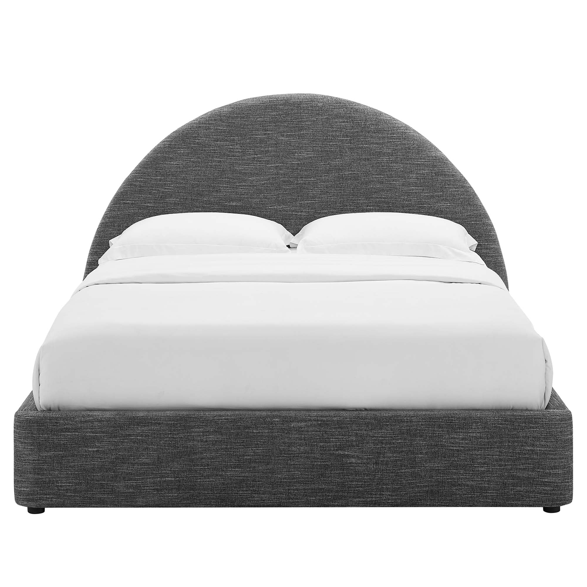 Modway Resort Upholstered Fabric Arched Round Queen Platform Bed