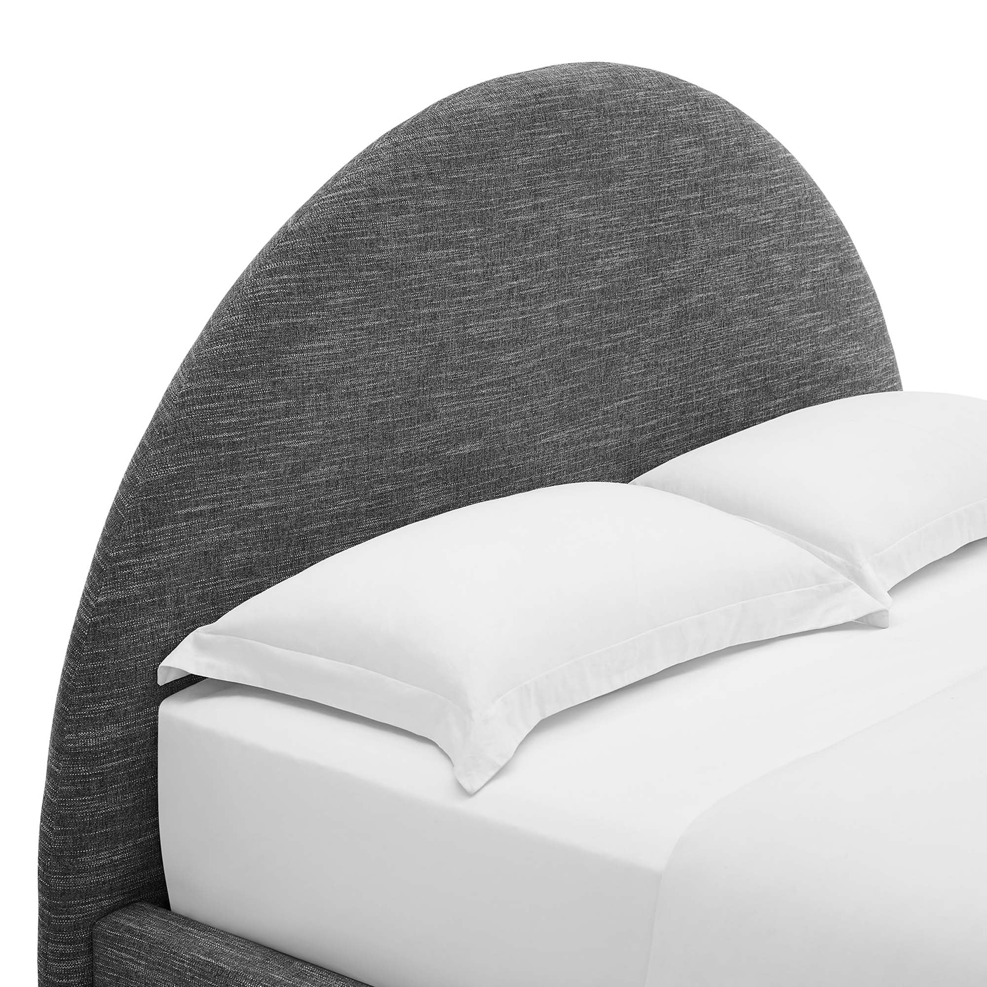 Modway Resort Upholstered Fabric Arched Round Queen Platform Bed
