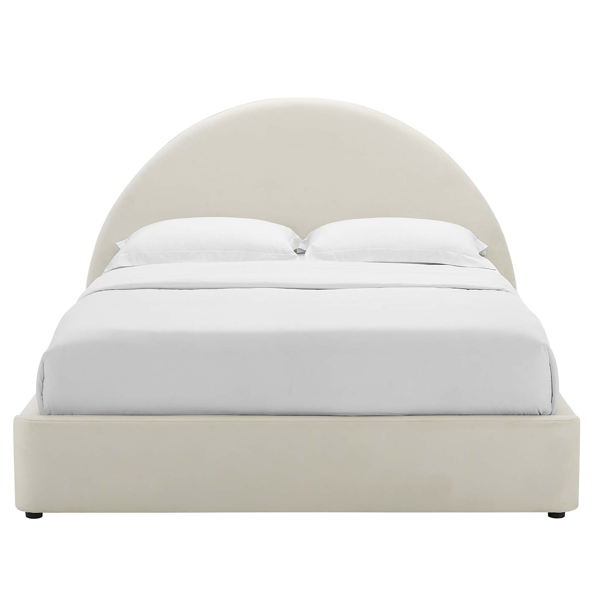 Modway Resort Performance Velvet Arched Round Queen Platform Bed