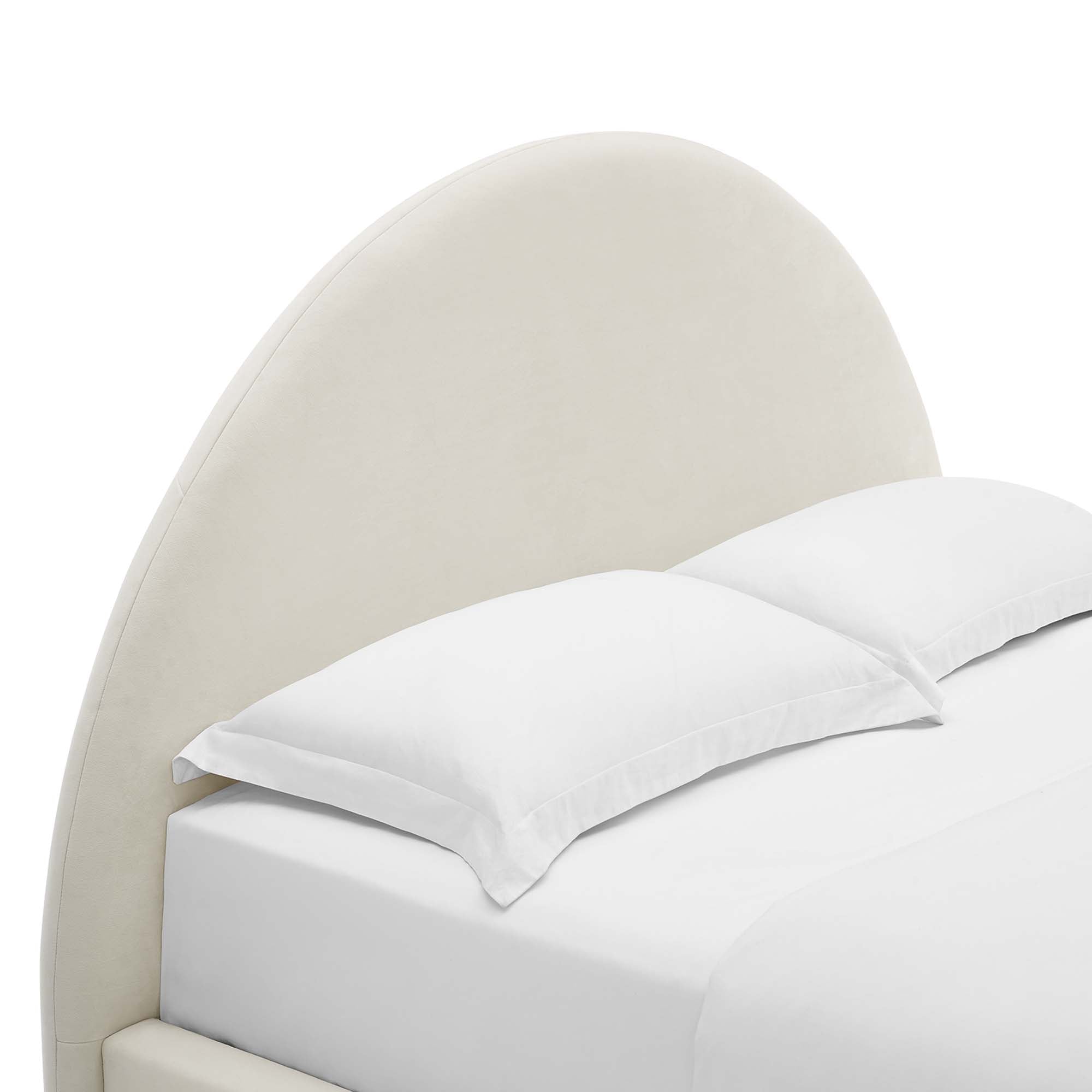 Modway Resort Performance Velvet Arched Round Queen Platform Bed