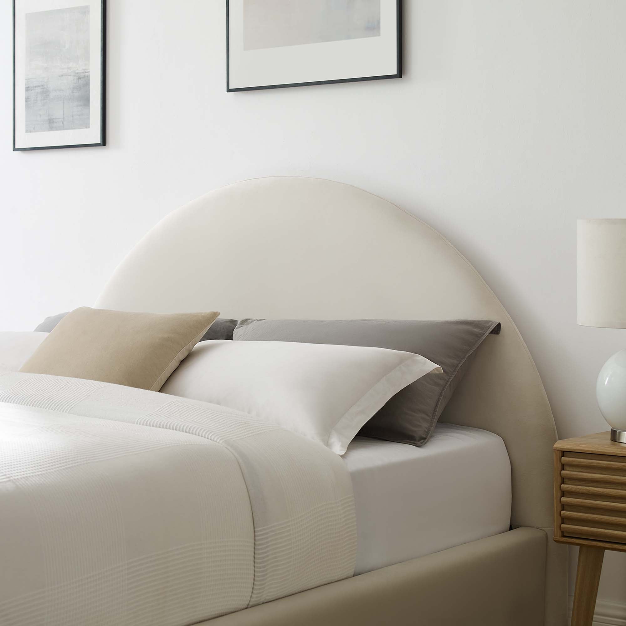 Modway Resort Performance Velvet Arched Round Queen Platform Bed