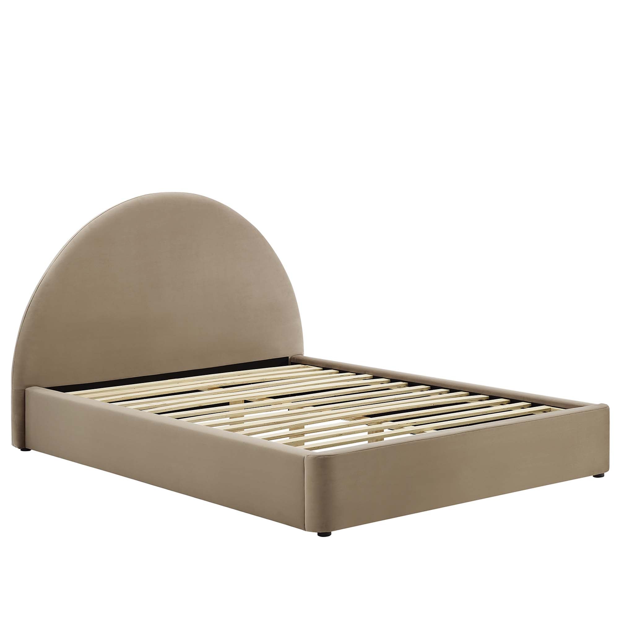 Modway Resort Performance Velvet Arched Round Queen Platform Bed