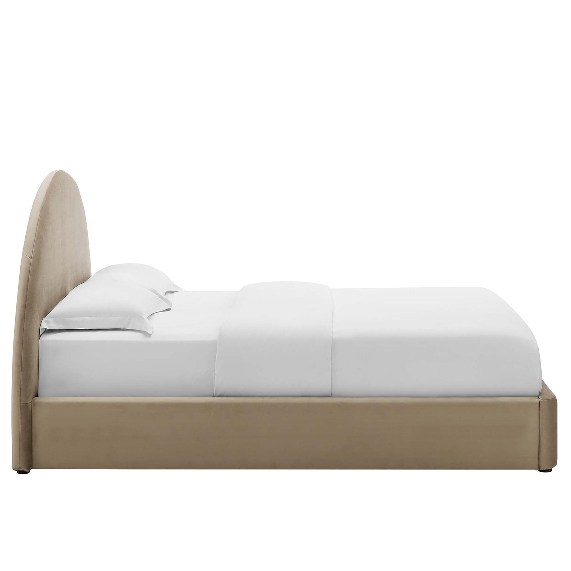 Modway Resort Performance Velvet Arched Round Queen Platform Bed