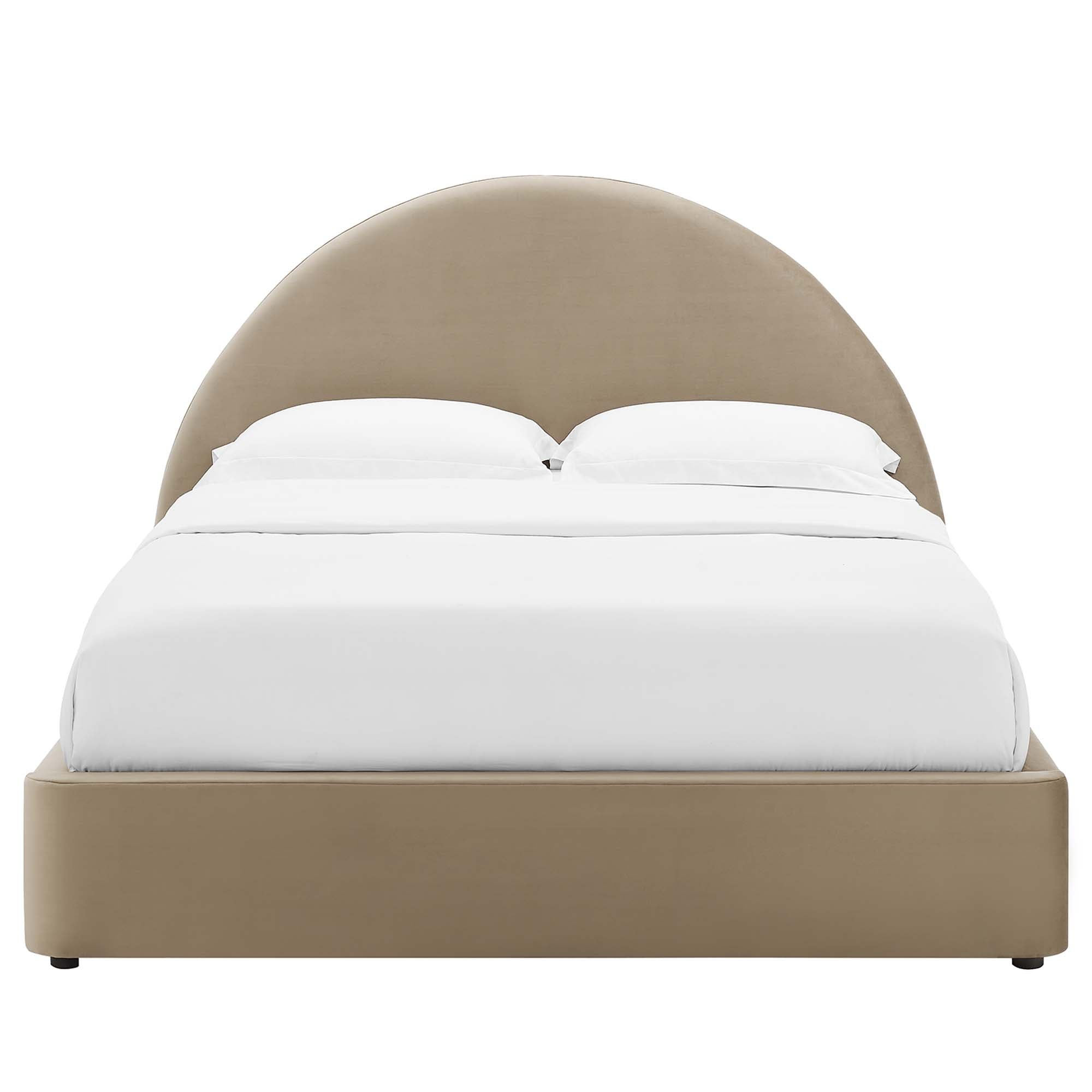 Modway Resort Performance Velvet Arched Round Queen Platform Bed