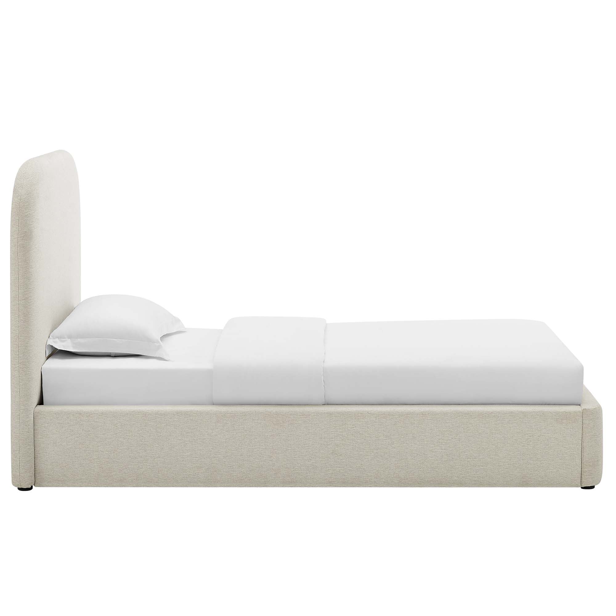Modway Keynote Upholstered Fabric Curved Twin Platform Bed