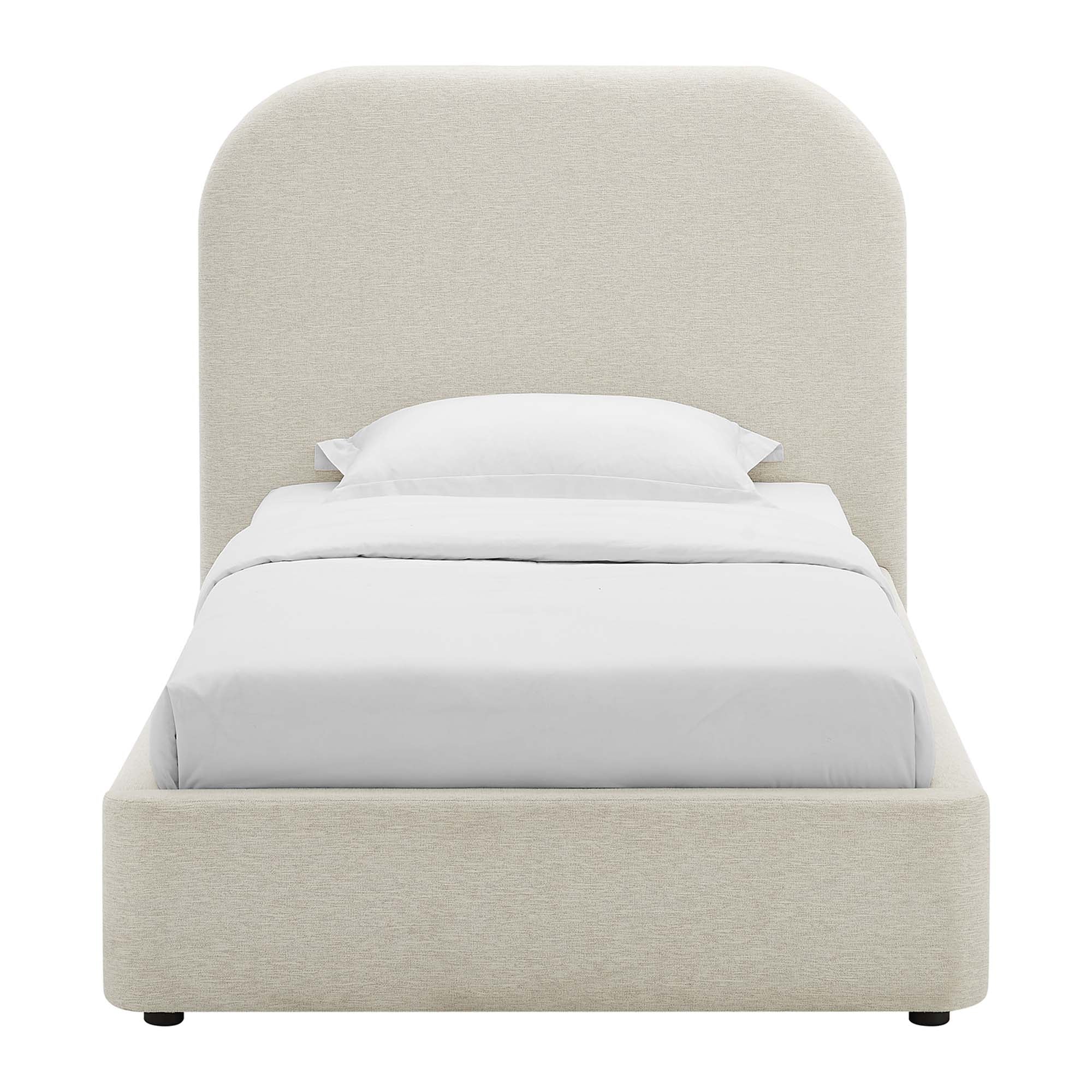 Modway Keynote Upholstered Fabric Curved Twin Platform Bed