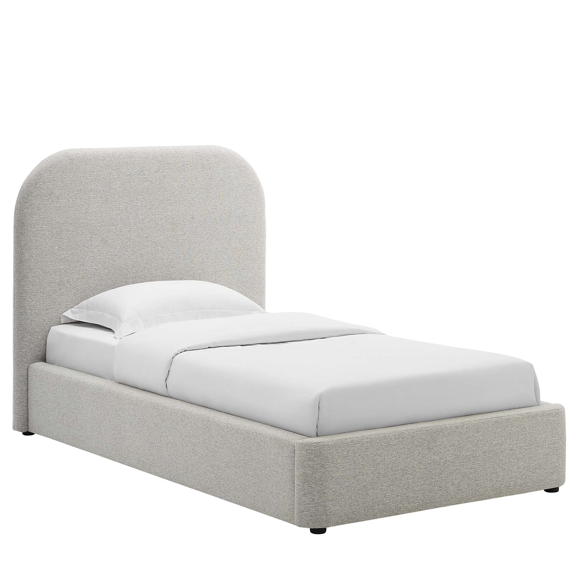Modway Keynote Upholstered Fabric Curved Twin Platform Bed