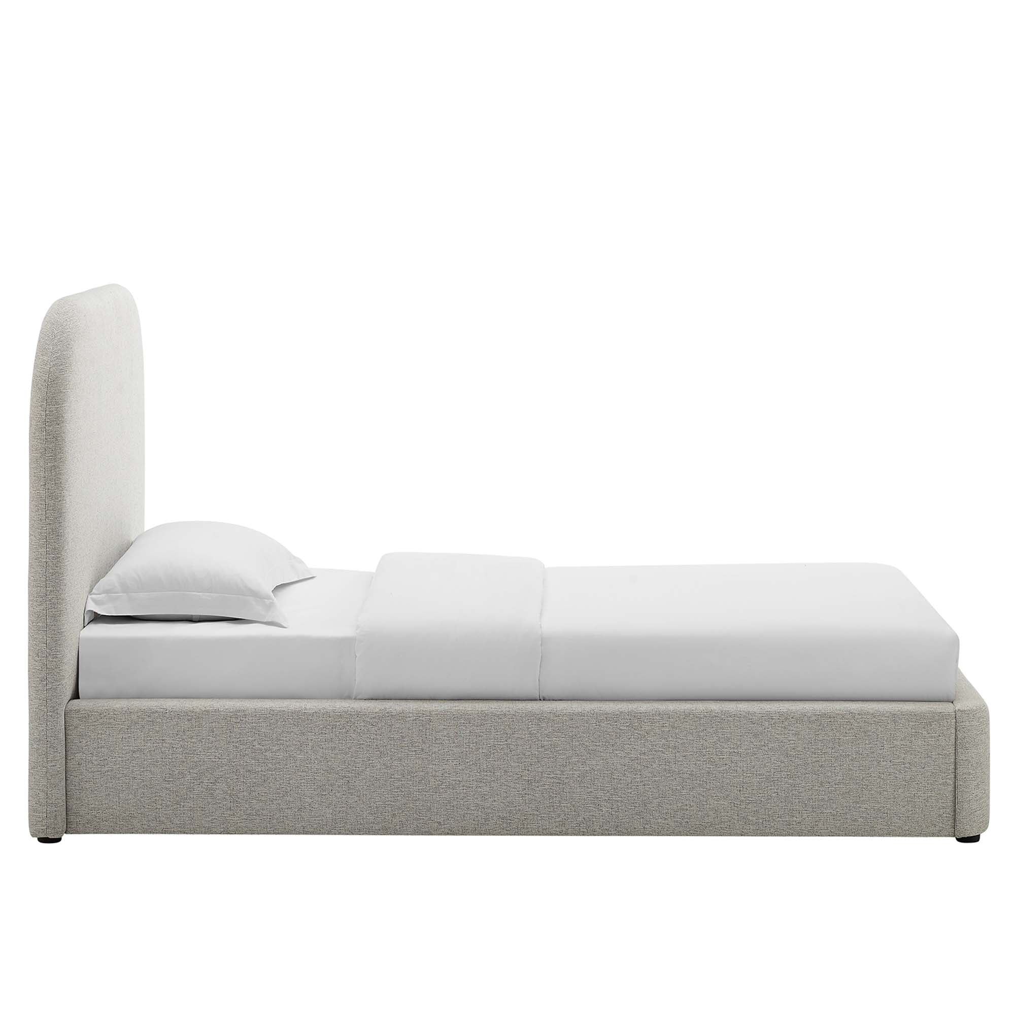Modway Keynote Upholstered Fabric Curved Twin Platform Bed