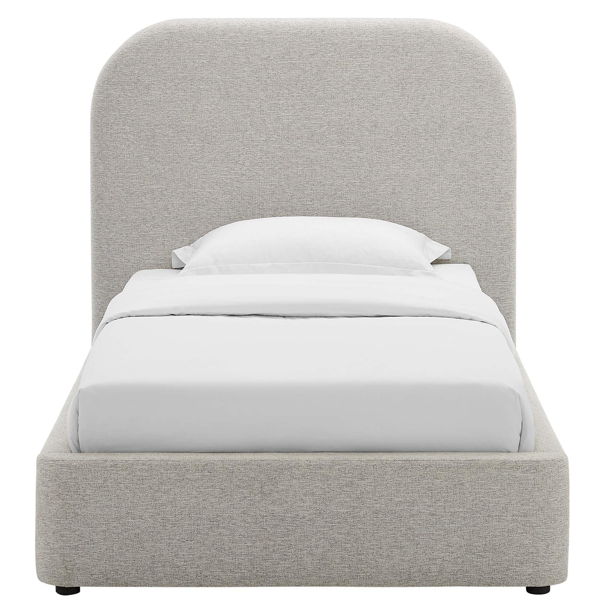 Modway Keynote Upholstered Fabric Curved Twin Platform Bed