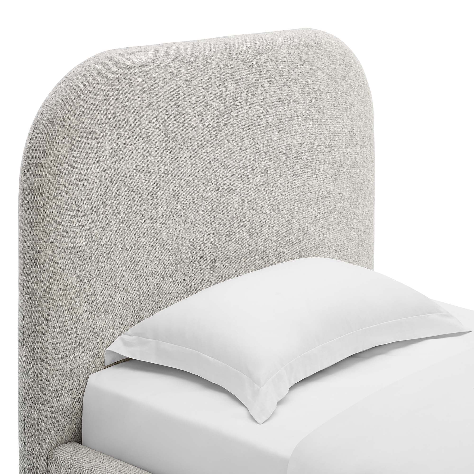 Modway Keynote Upholstered Fabric Curved Twin Platform Bed