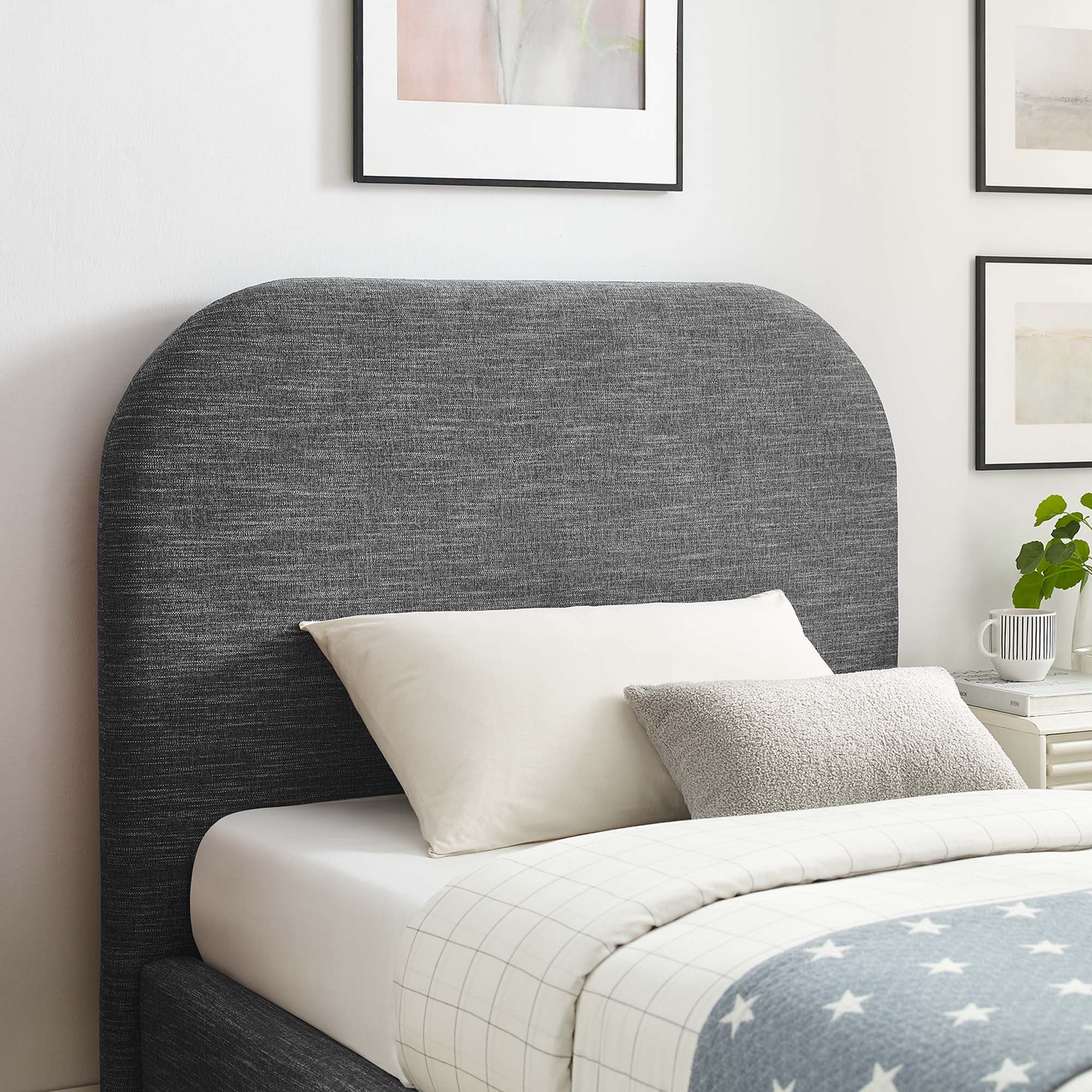 Modway Keynote Upholstered Fabric Curved Twin Platform Bed