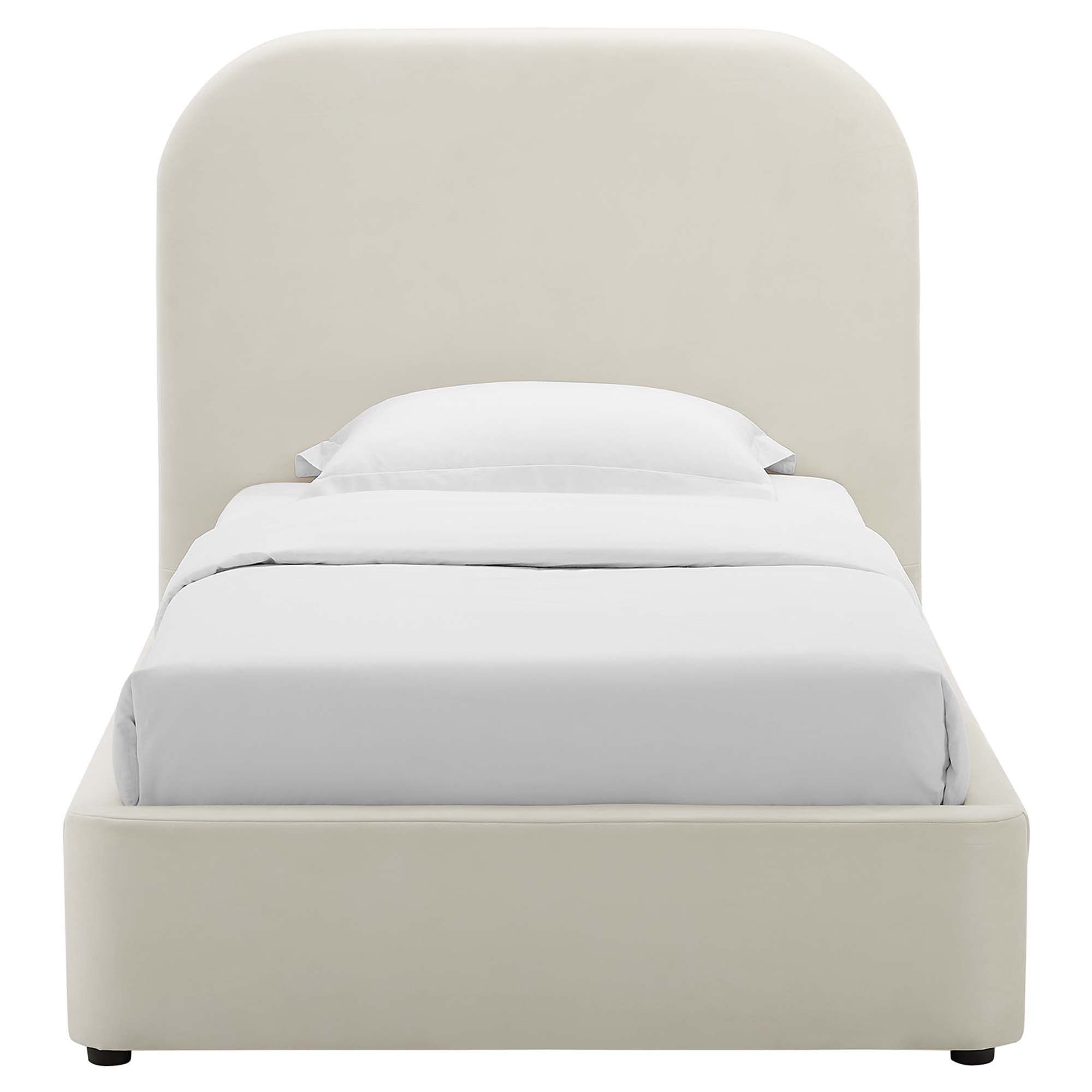 Modway Keynote Performance Velvet Curved Twin Platform Bed