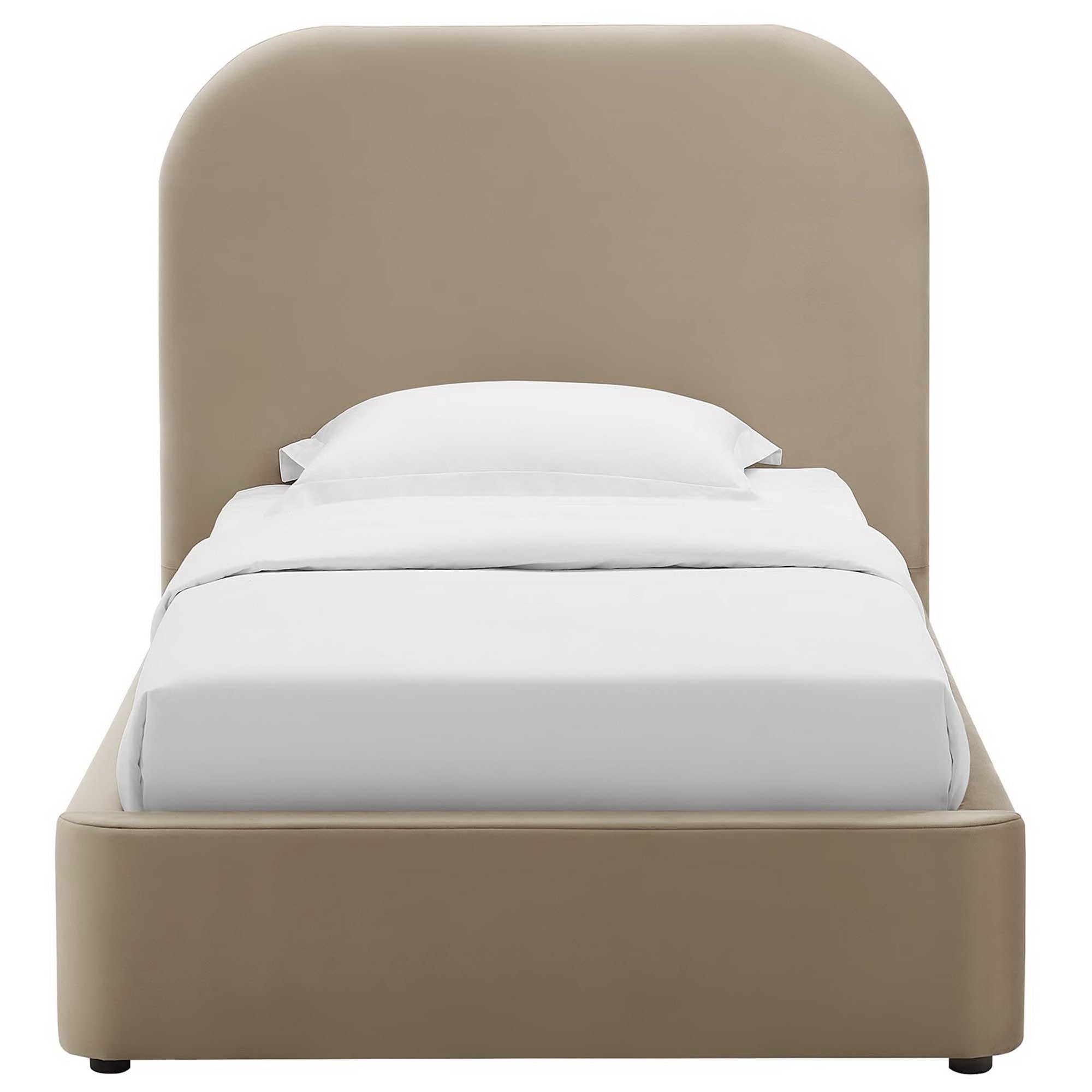 Modway Keynote Performance Velvet Curved Twin Platform Bed