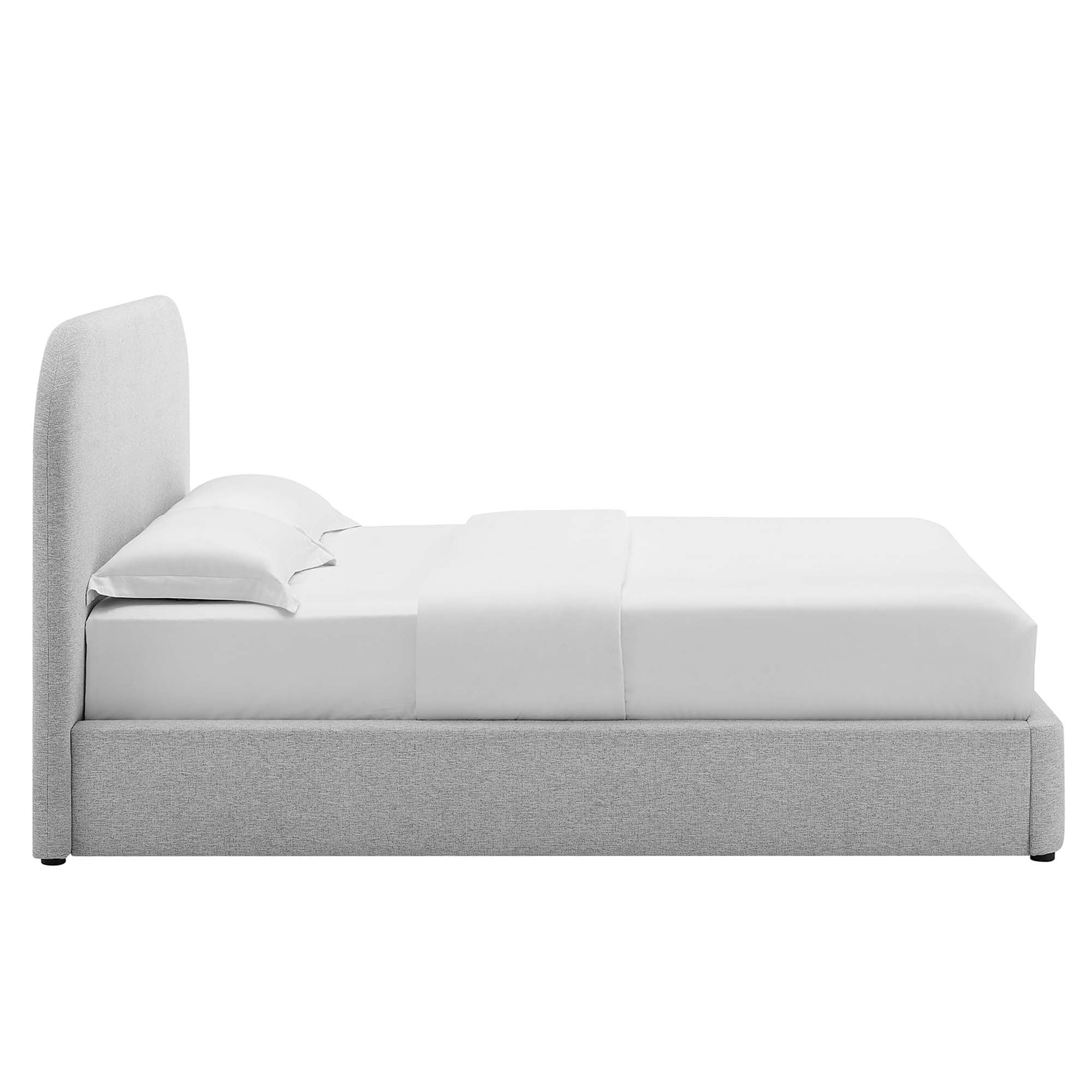 Modway Keynote Upholstered Fabric Curved Queen Platform Bed